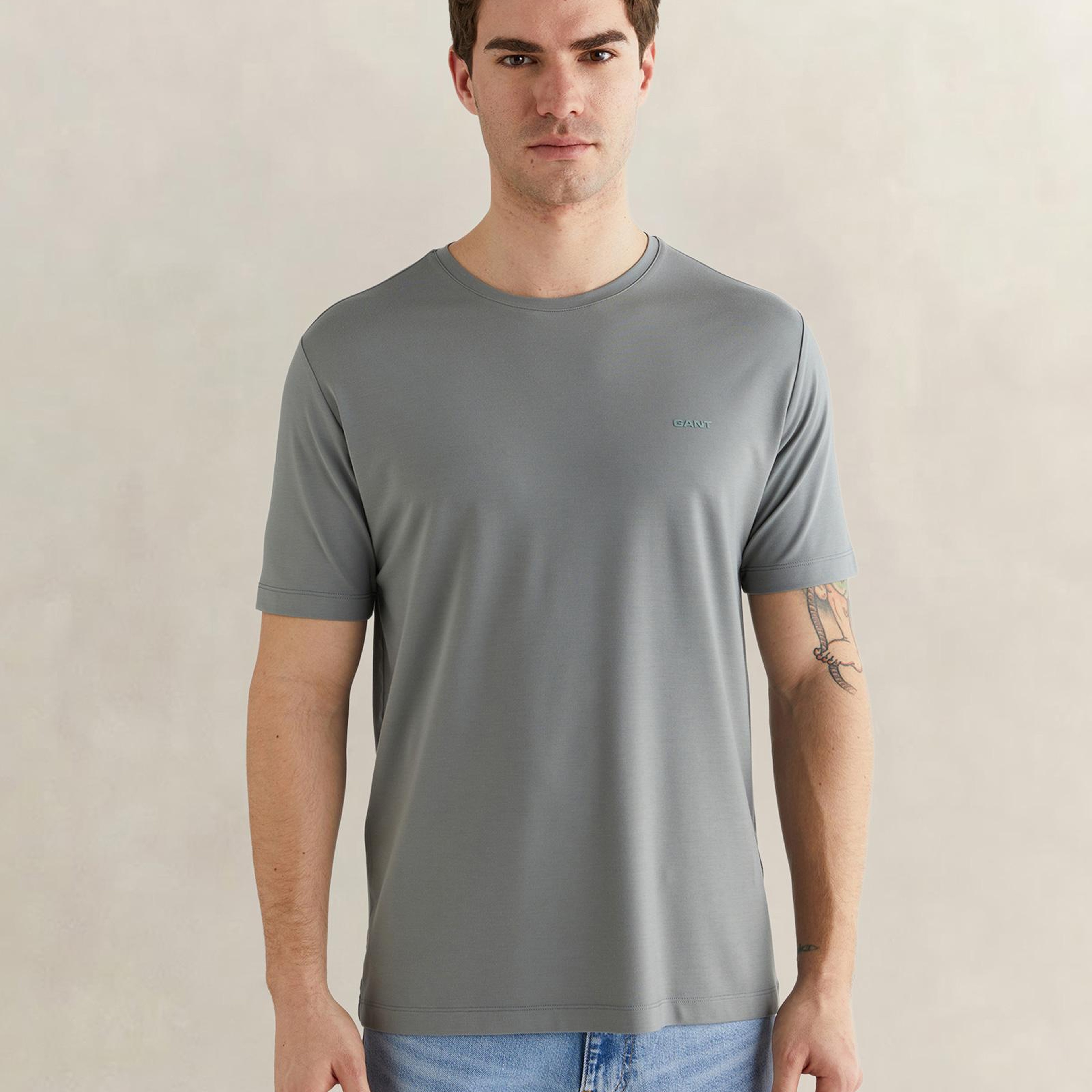 GANT Erkek Yeşil Kısa Kollu T-Shirt