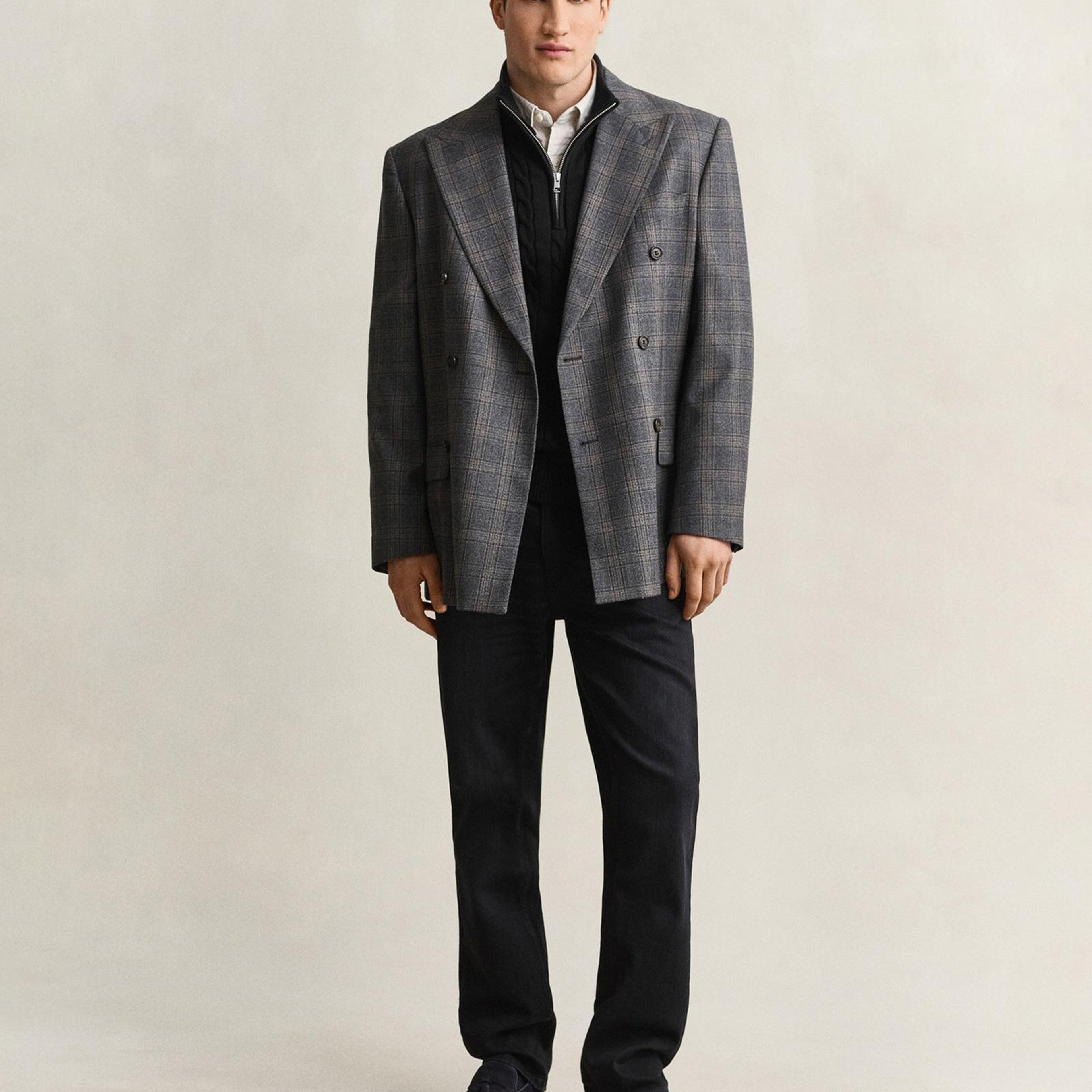 GANT Erkek Siyah Regular Fit Örgü Kazak