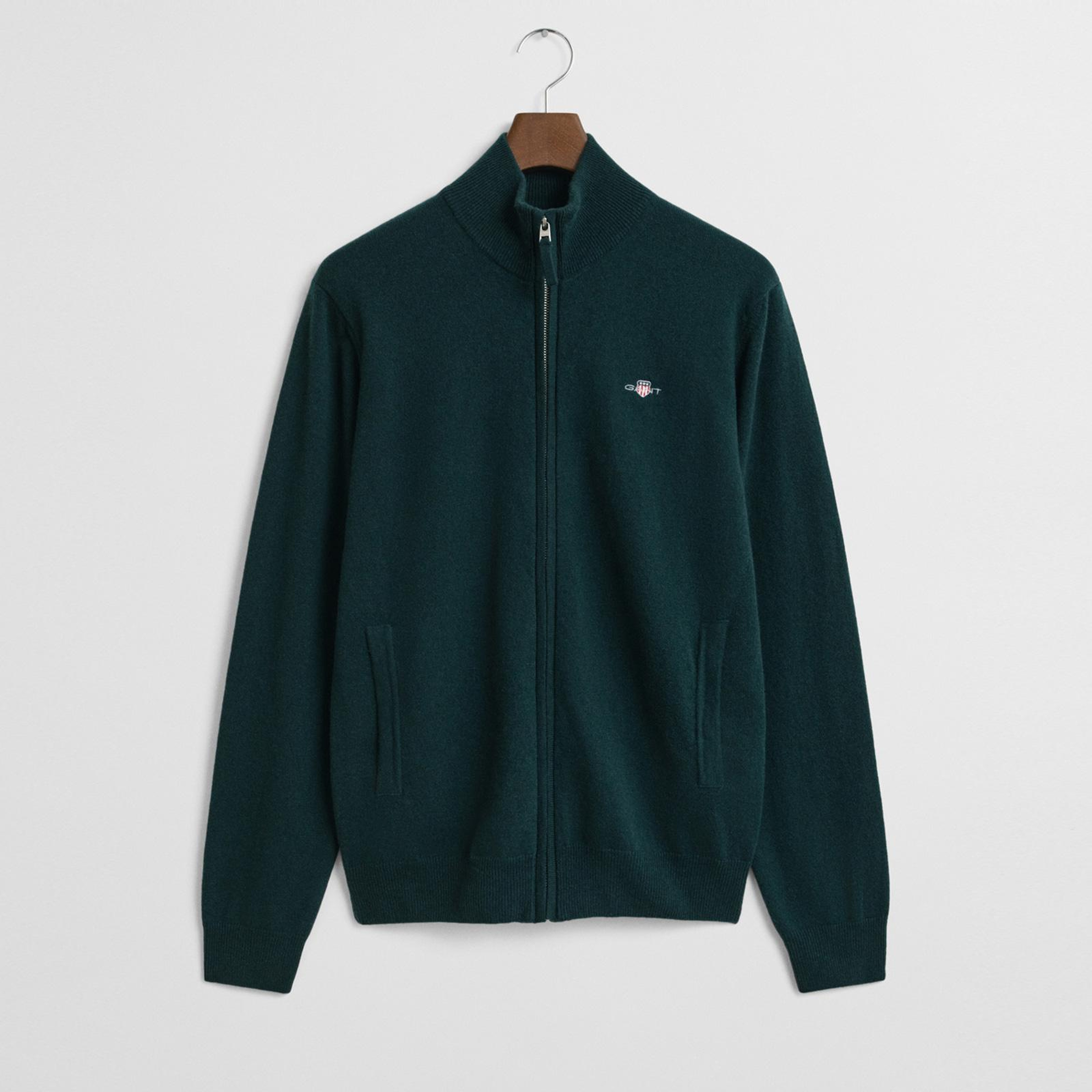 GANT Erkek Yeşil Regular Fit  Yün Hırka