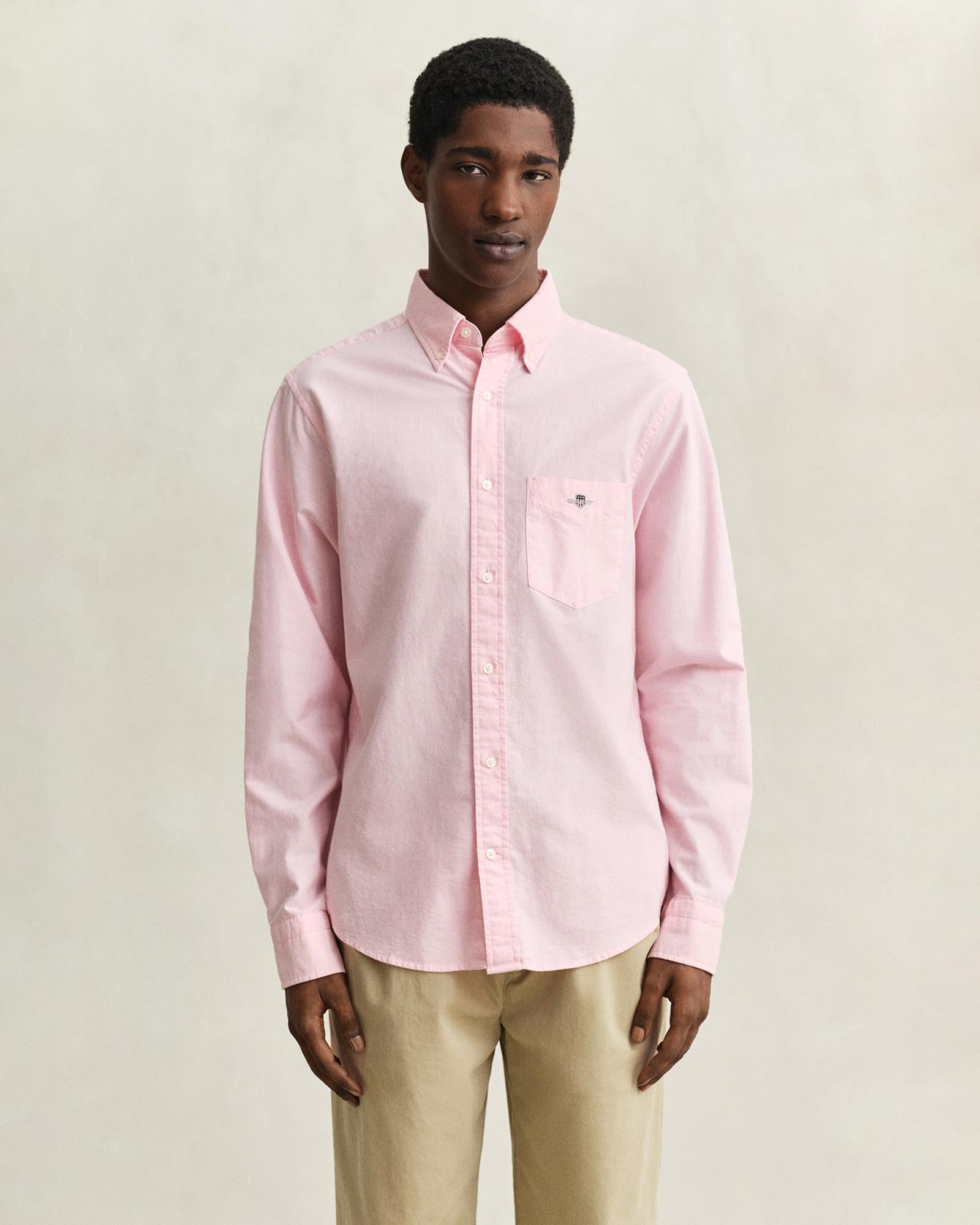 GANT Erkek Pembe Regular Fit Logolu Gömlek