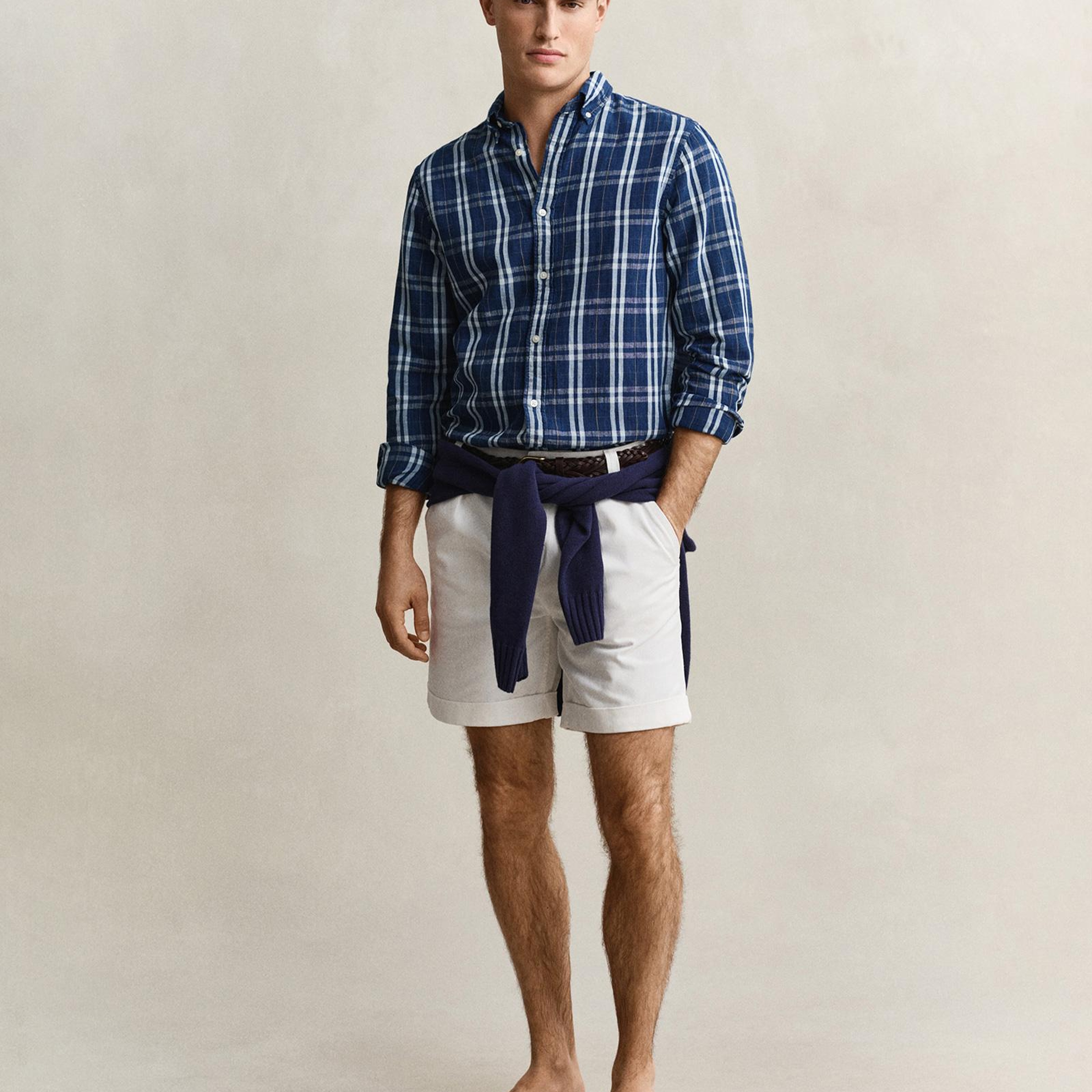 GANT Erkek Lacivert Regular Fit Kareli Gömlek