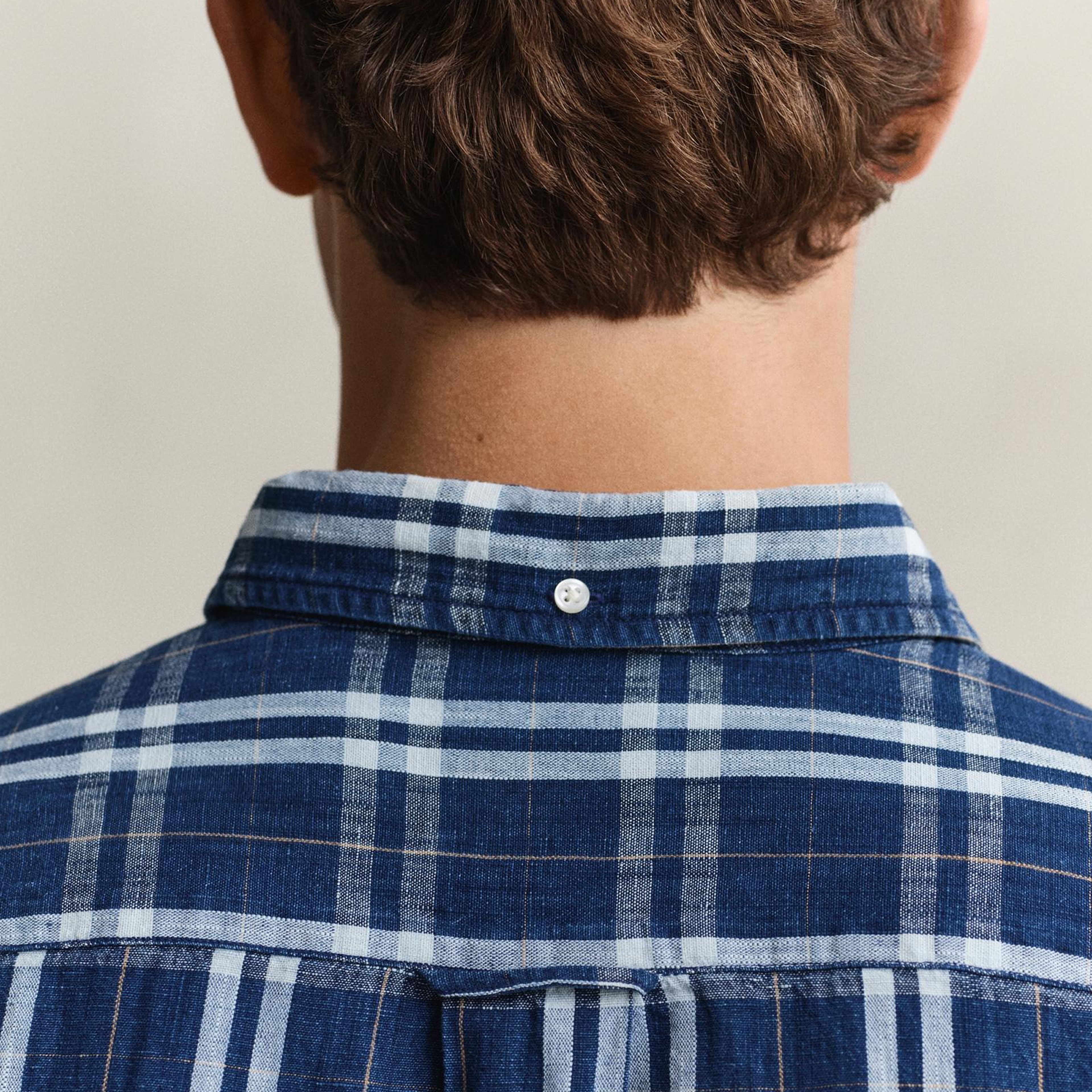 GANT Erkek Lacivert Regular Fit Kareli Gömlek
