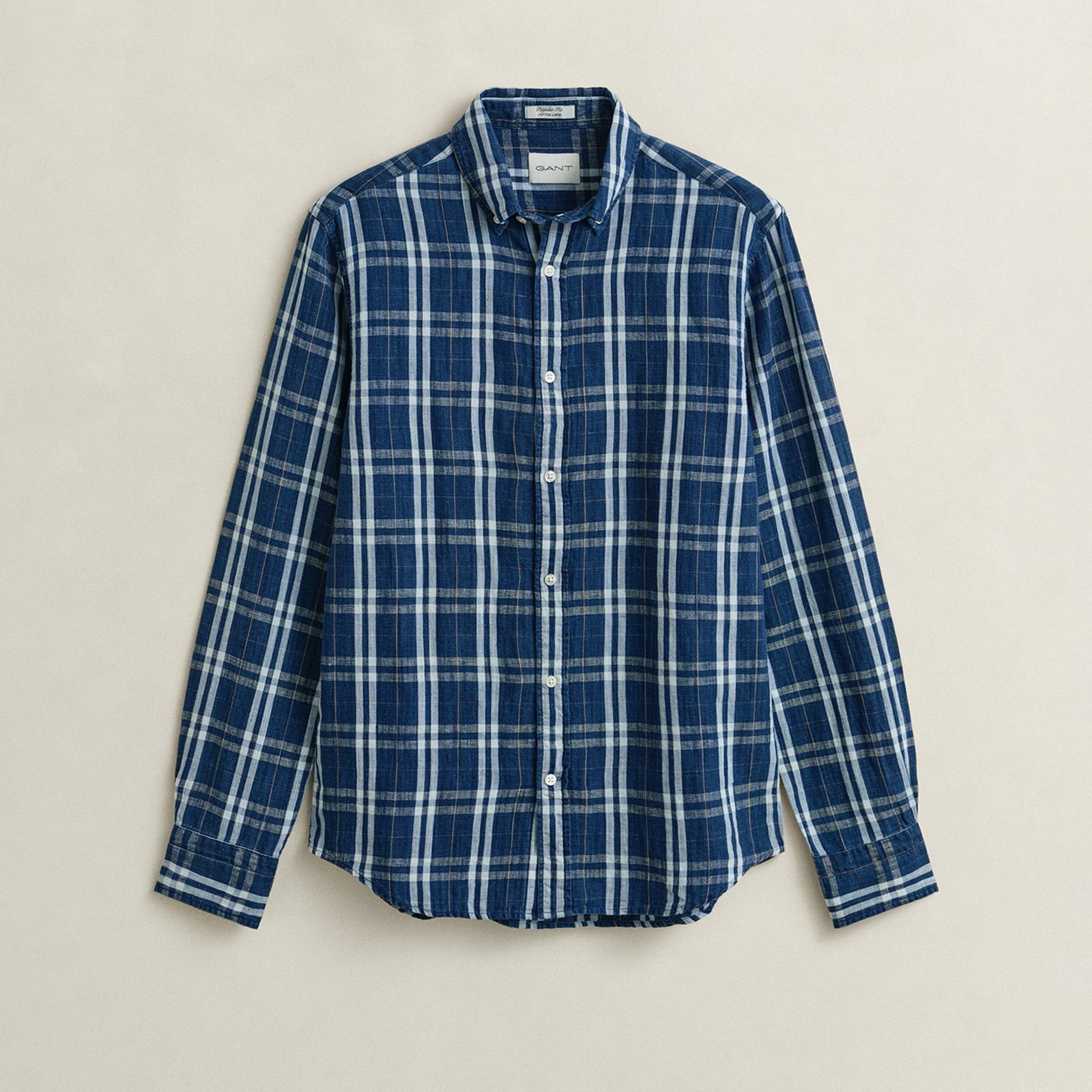 GANT Erkek Lacivert Regular Fit Kareli Gömlek