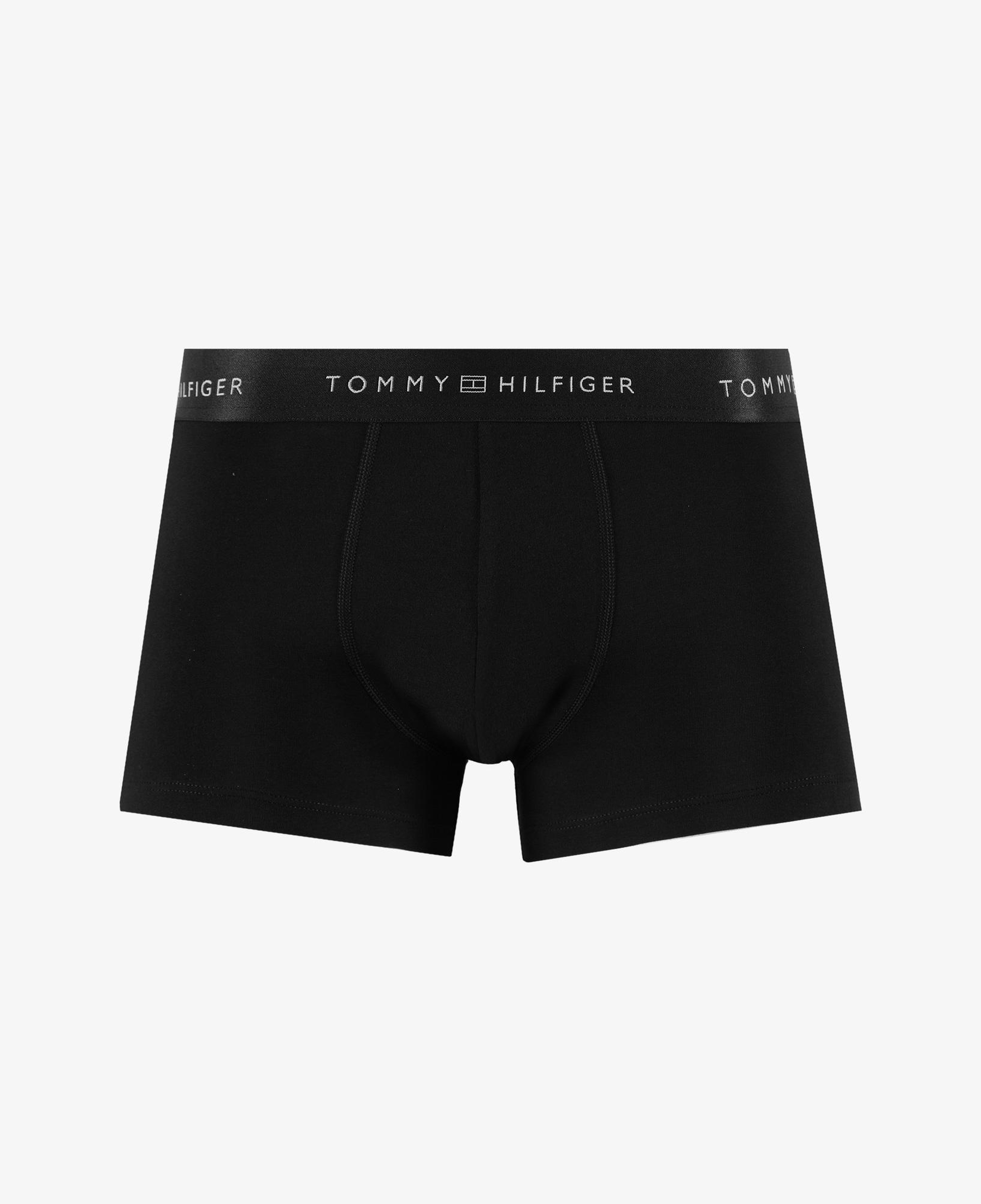 Tommy Hilfiger Trunk 3'lü Erkek Metalik Logo Siyah Boxer