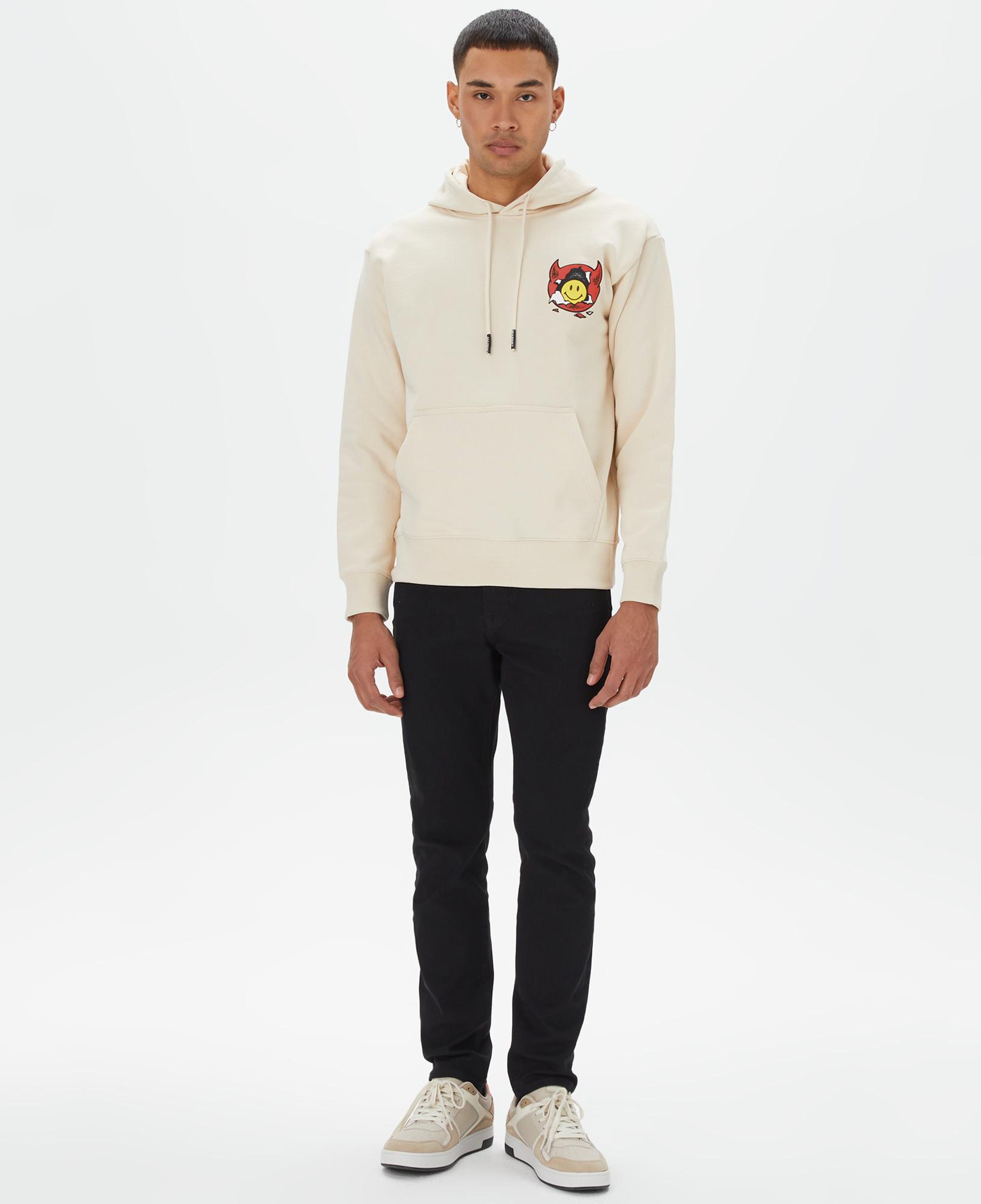 Market Smiley Inner Peace Pullover Erkek Krem Hoodie