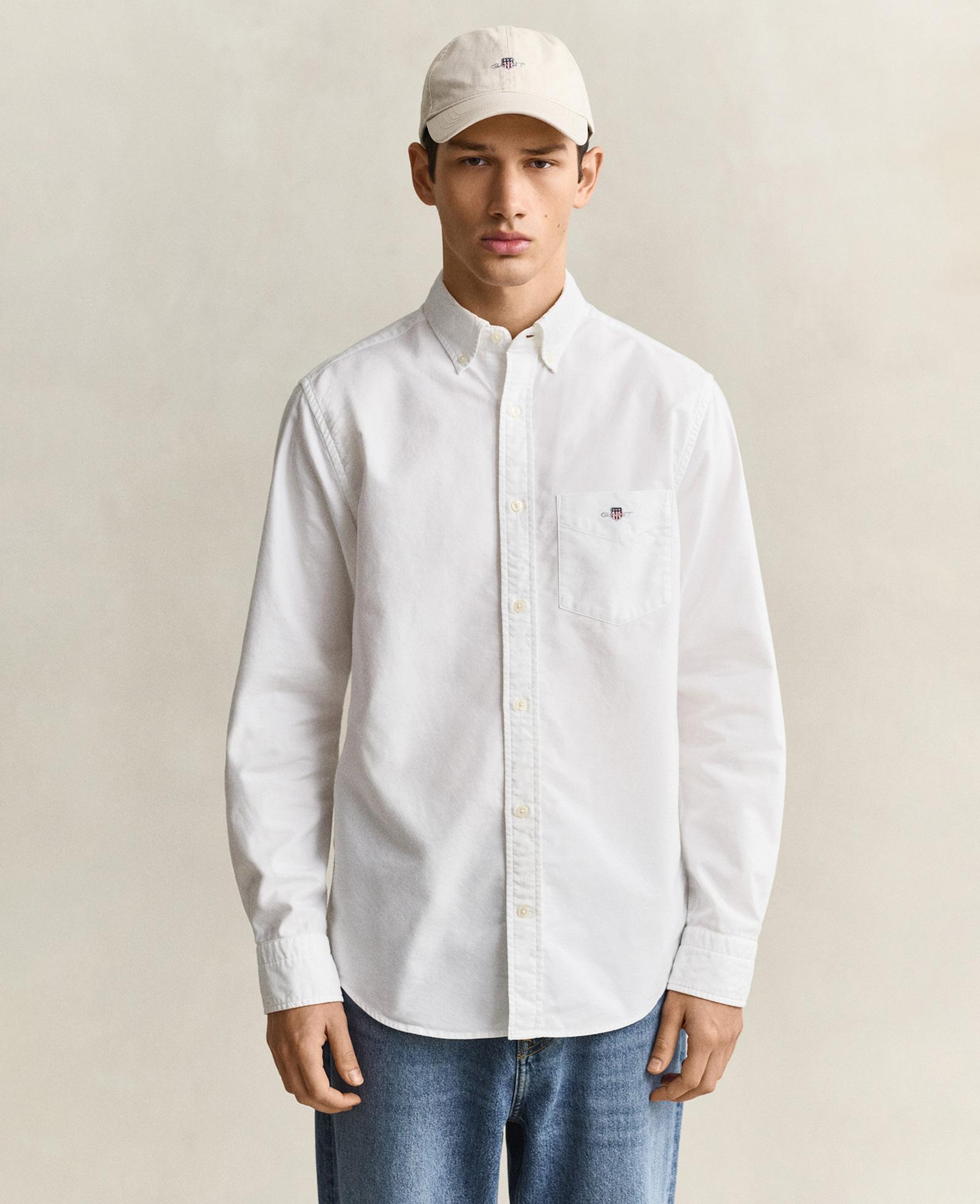 GANT Erkek Beyaz Regular Fit Oxford Gömlek