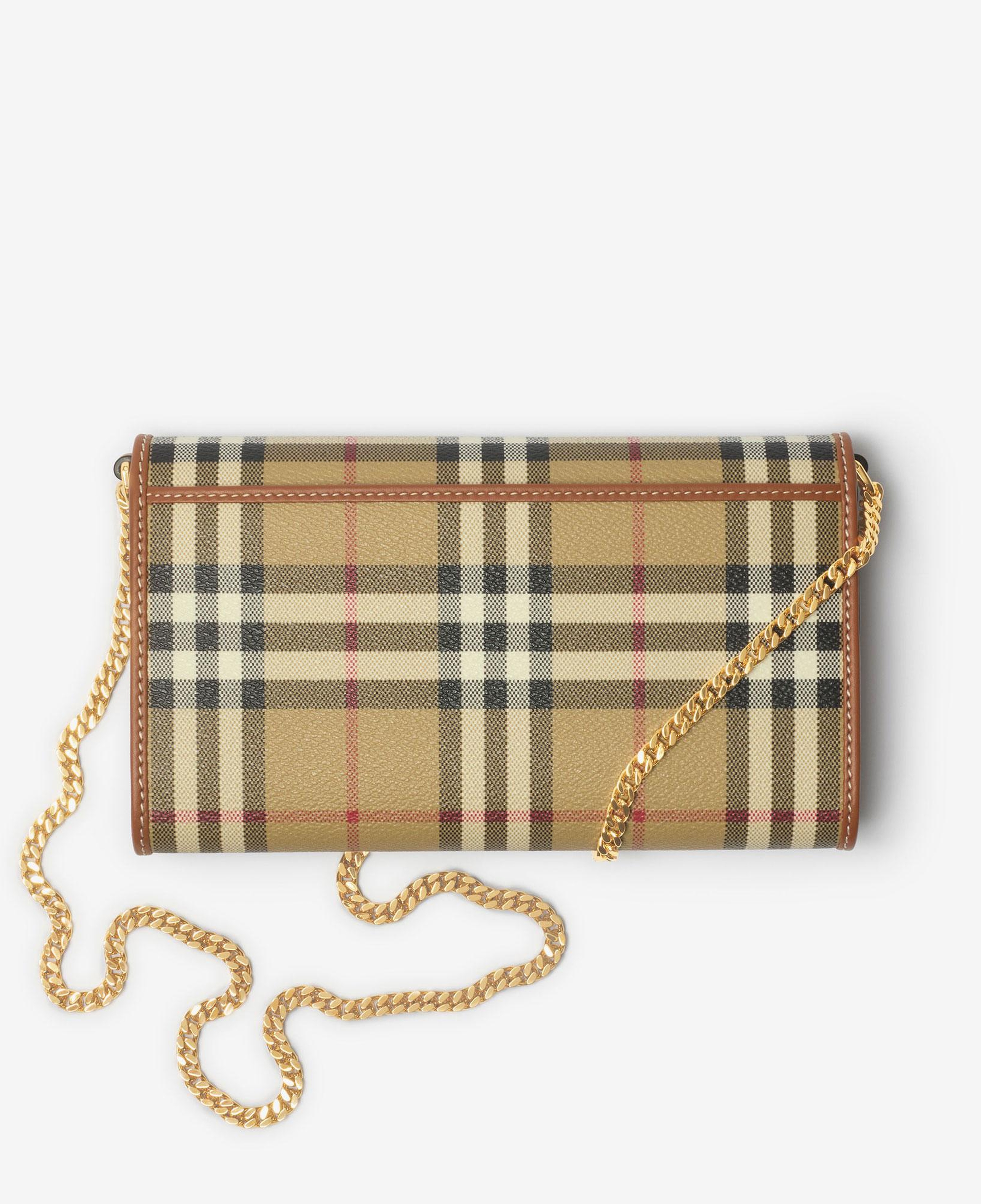 Burberry Hannah Check Chain Strap Kadın Bej Çanta