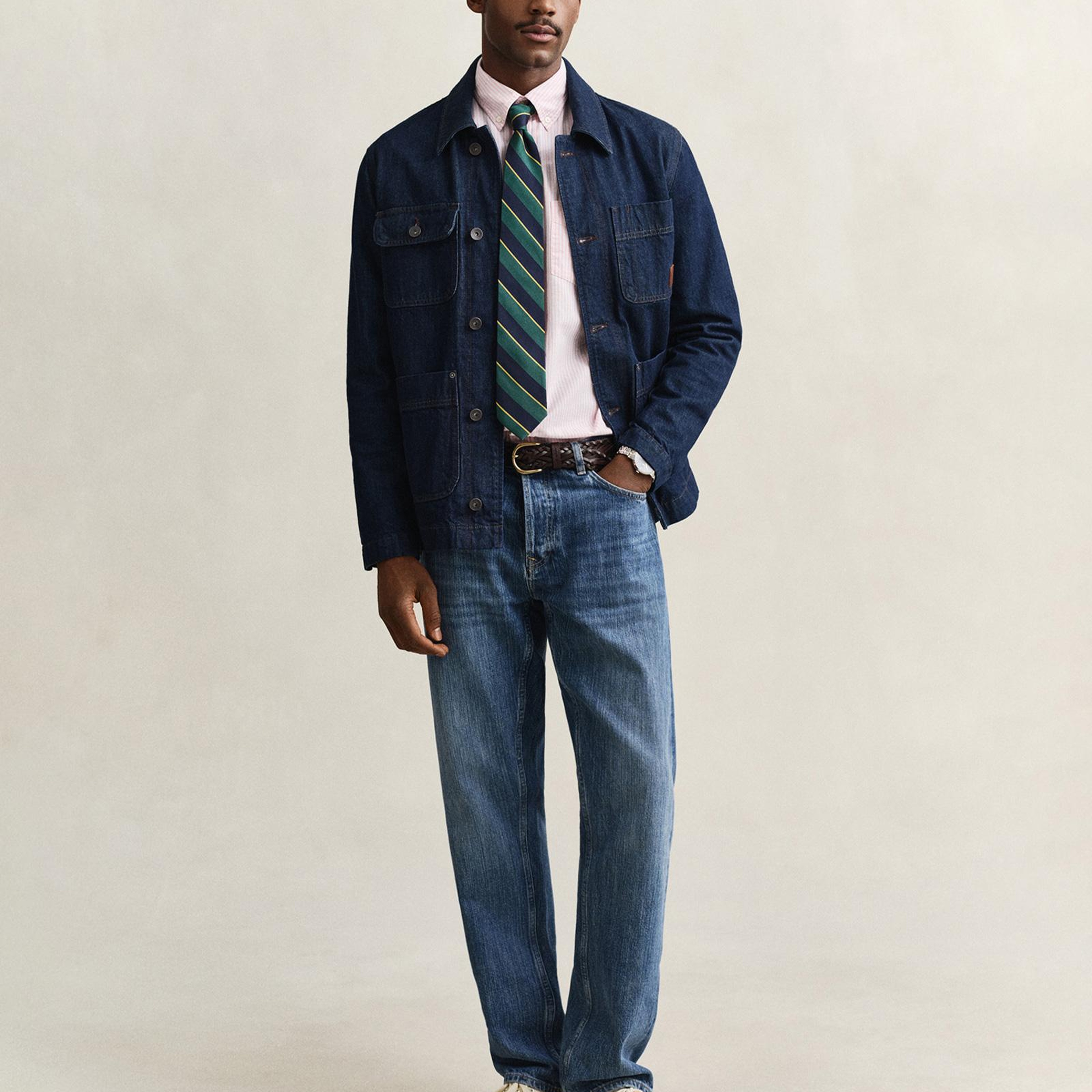 GANT Erkek Pembe Regular Fit Çizgili Logolu Gömlek