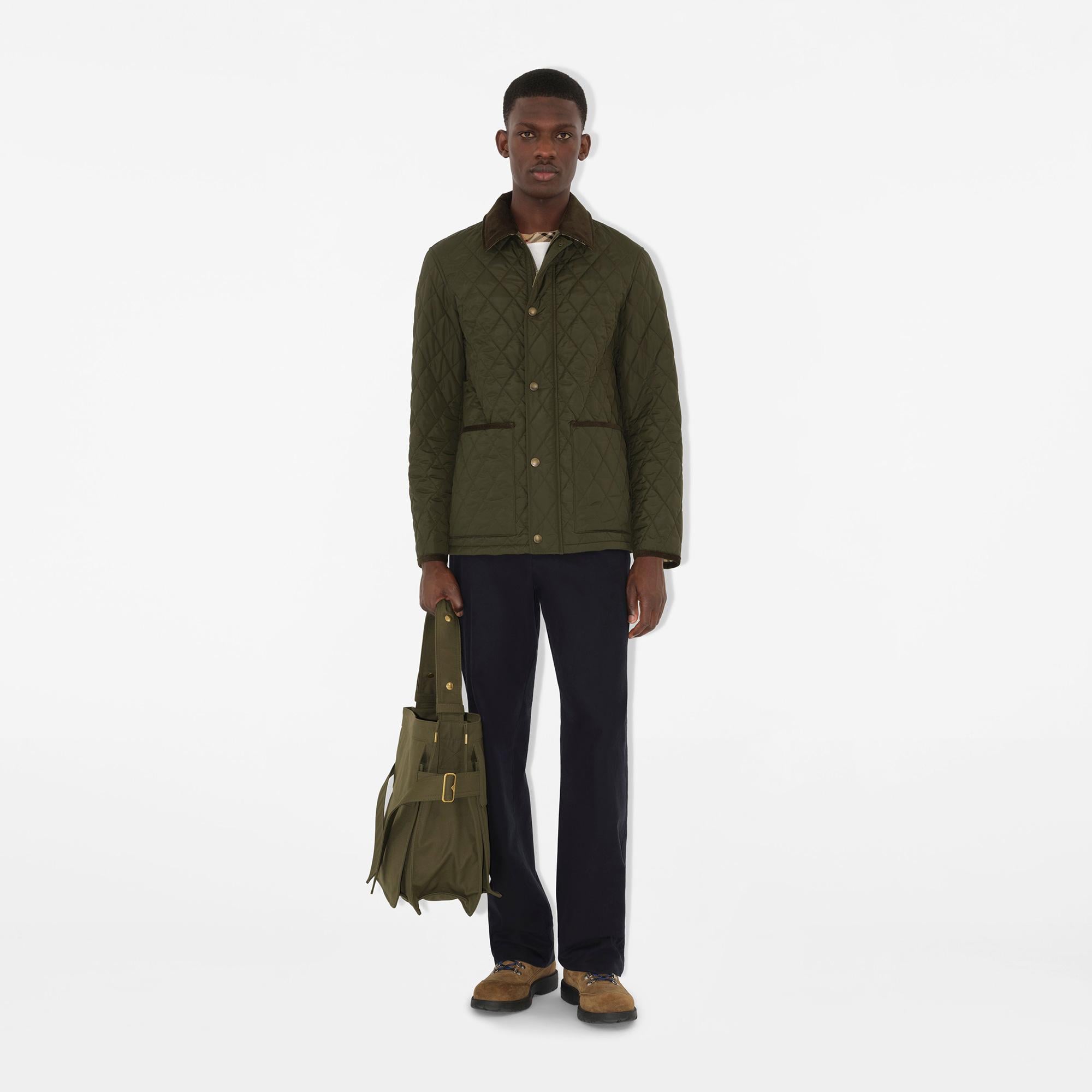 Burberry Haddington Quilted Nylon Barn Erkek Haki Mont