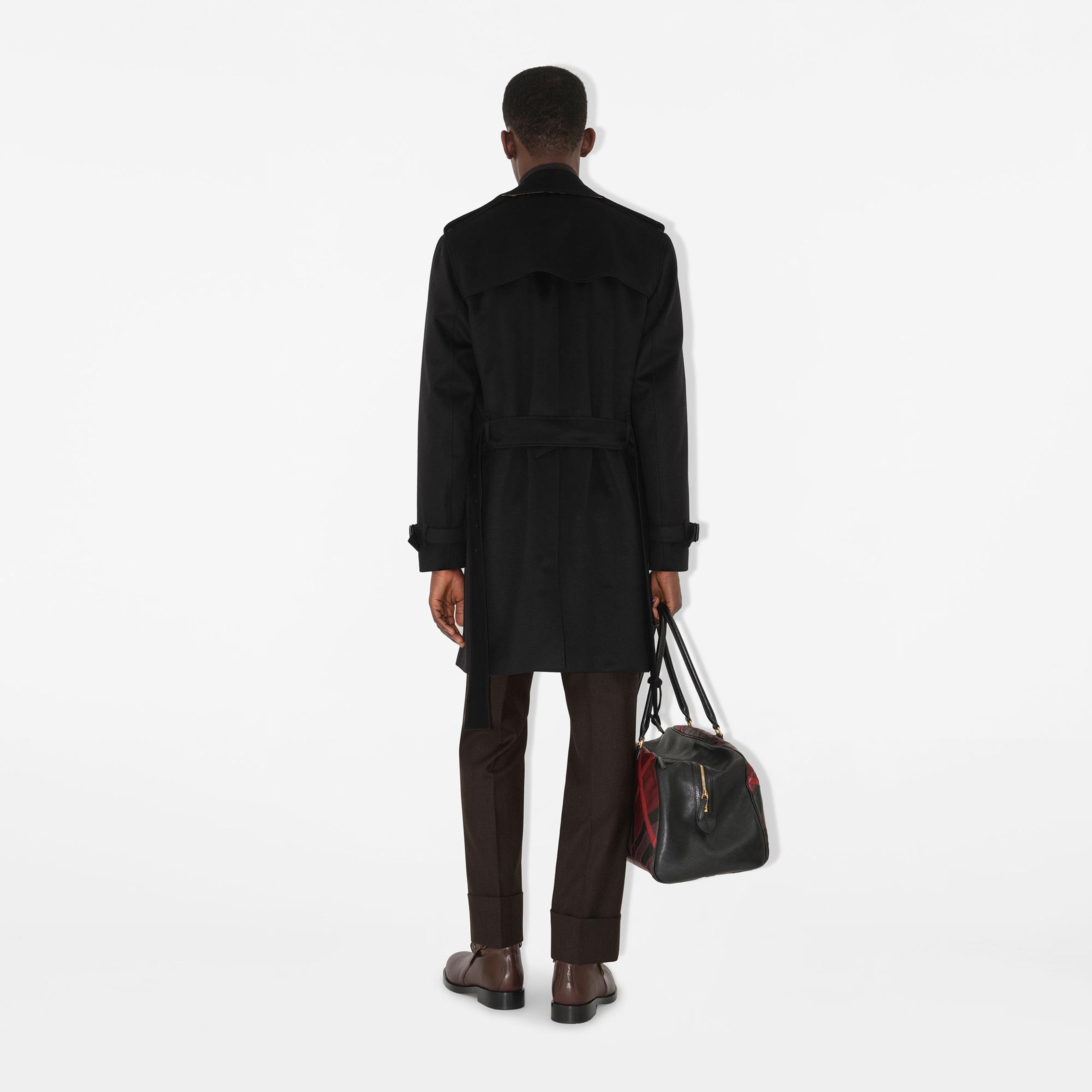 Burberry Hastings Mid-Length Cashmere Erkek Siyah Kaban