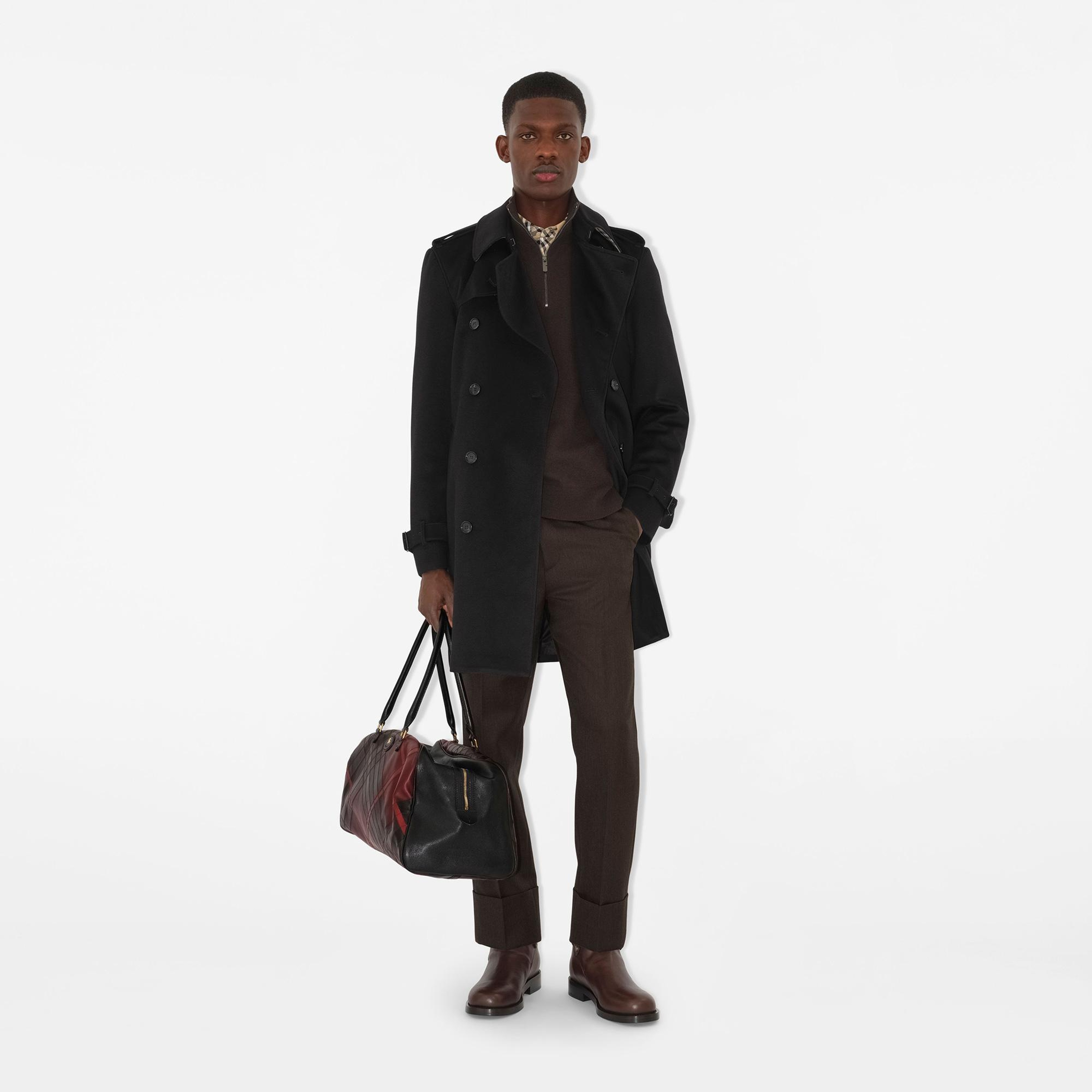 Burberry Hastings Mid-Length Cashmere Erkek Siyah Kaban