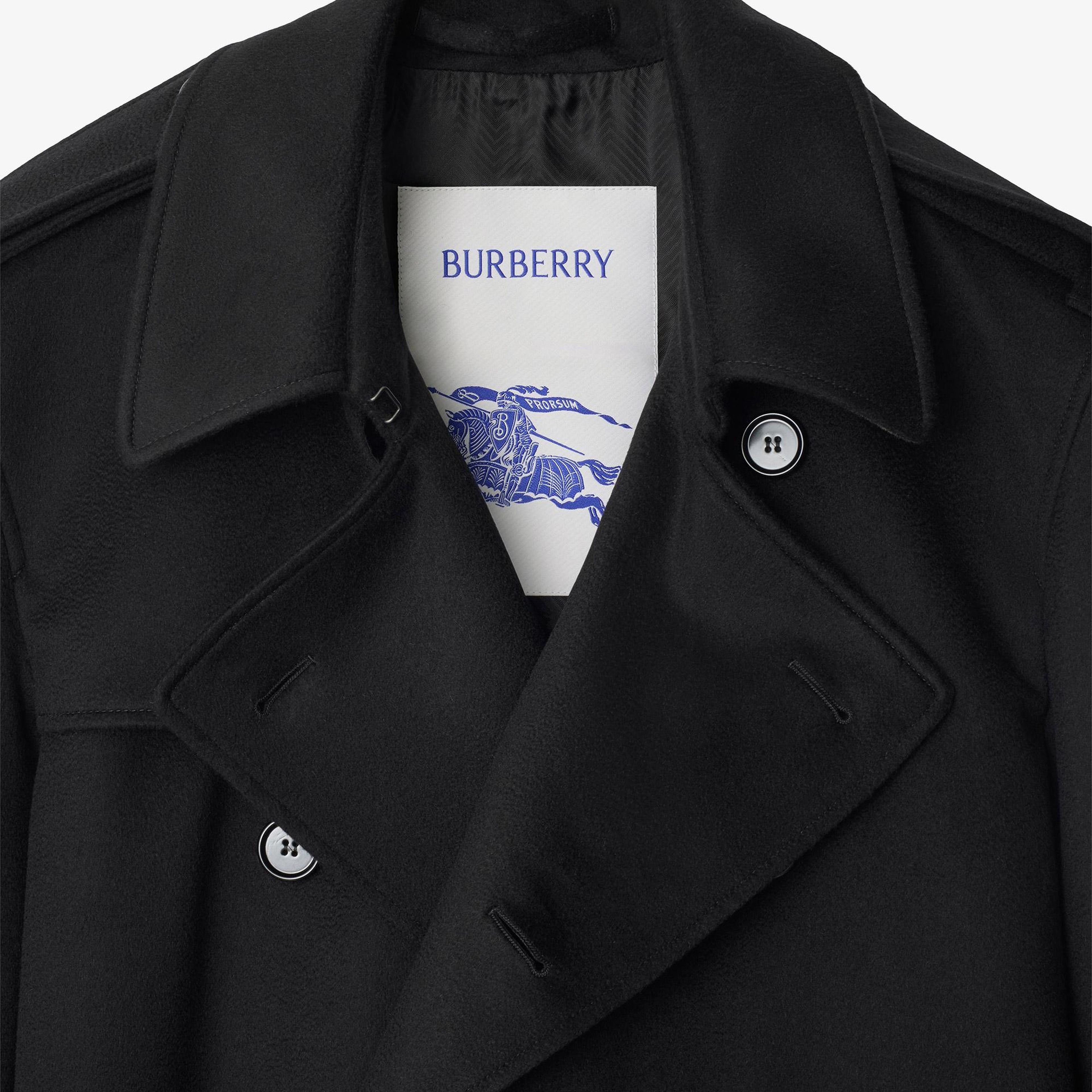 Burberry Hastings Mid-Length Cashmere Erkek Siyah Kaban