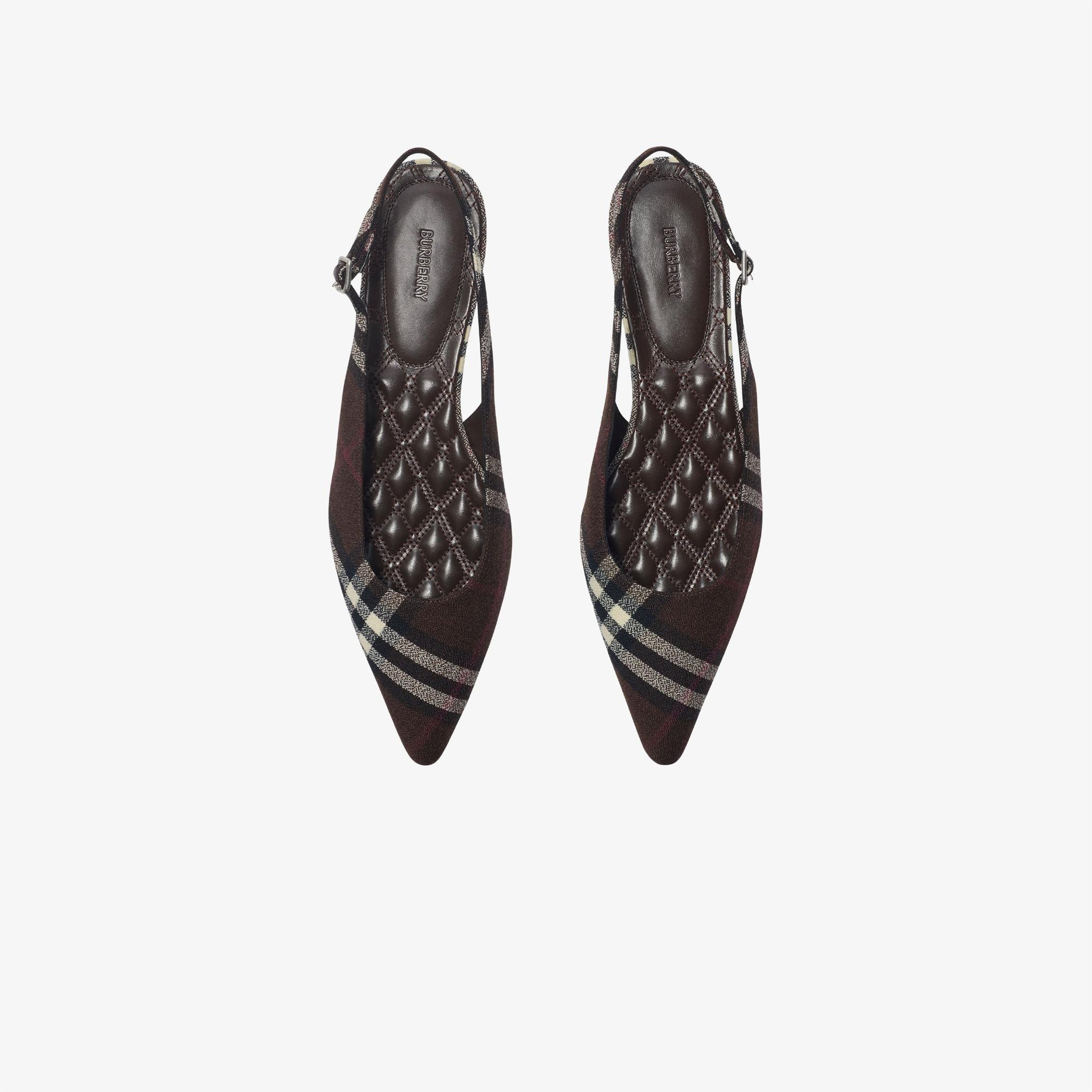 Burberry Dame Slingback Kadın Bordo Babet