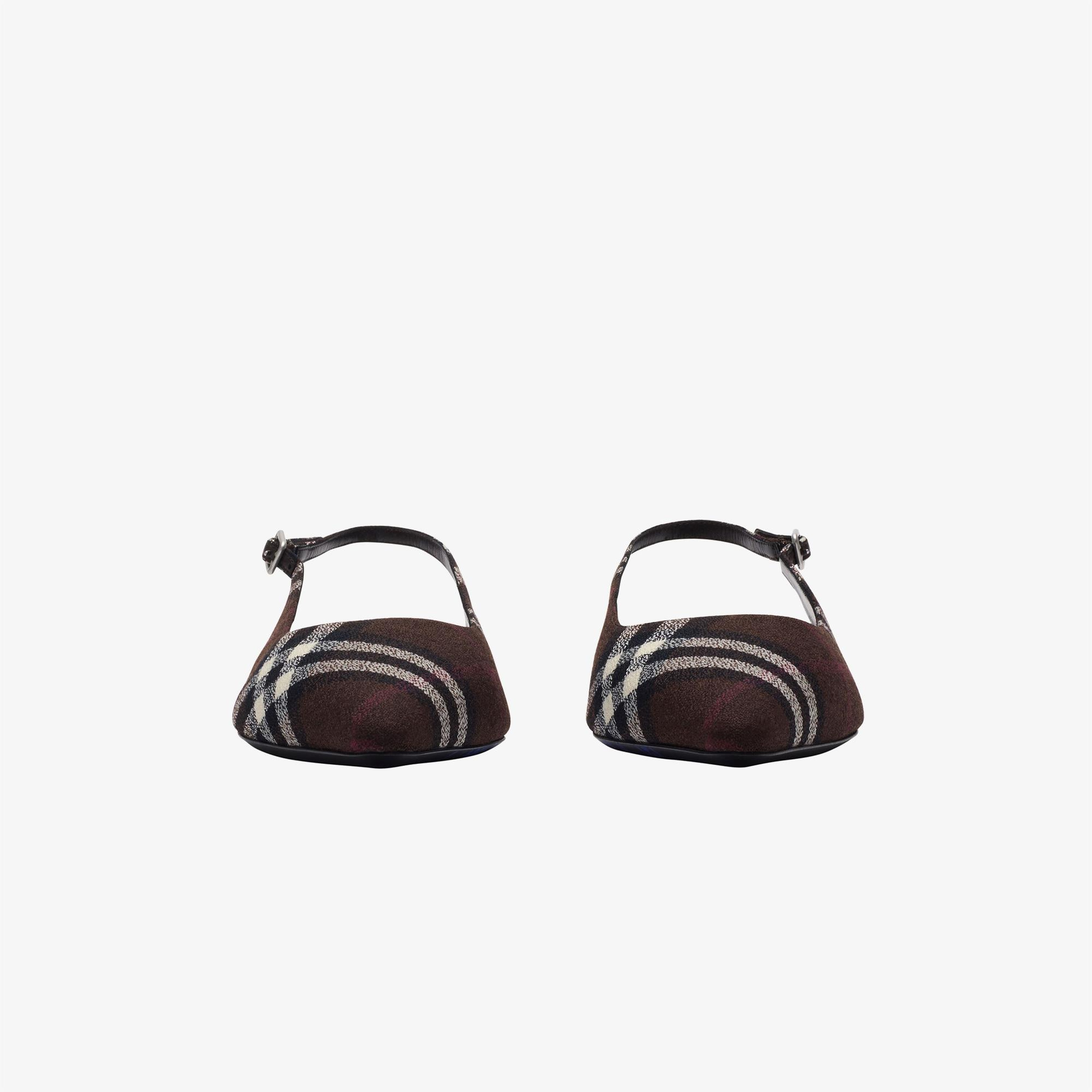 Burberry Dame Slingback Kadın Bordo Babet