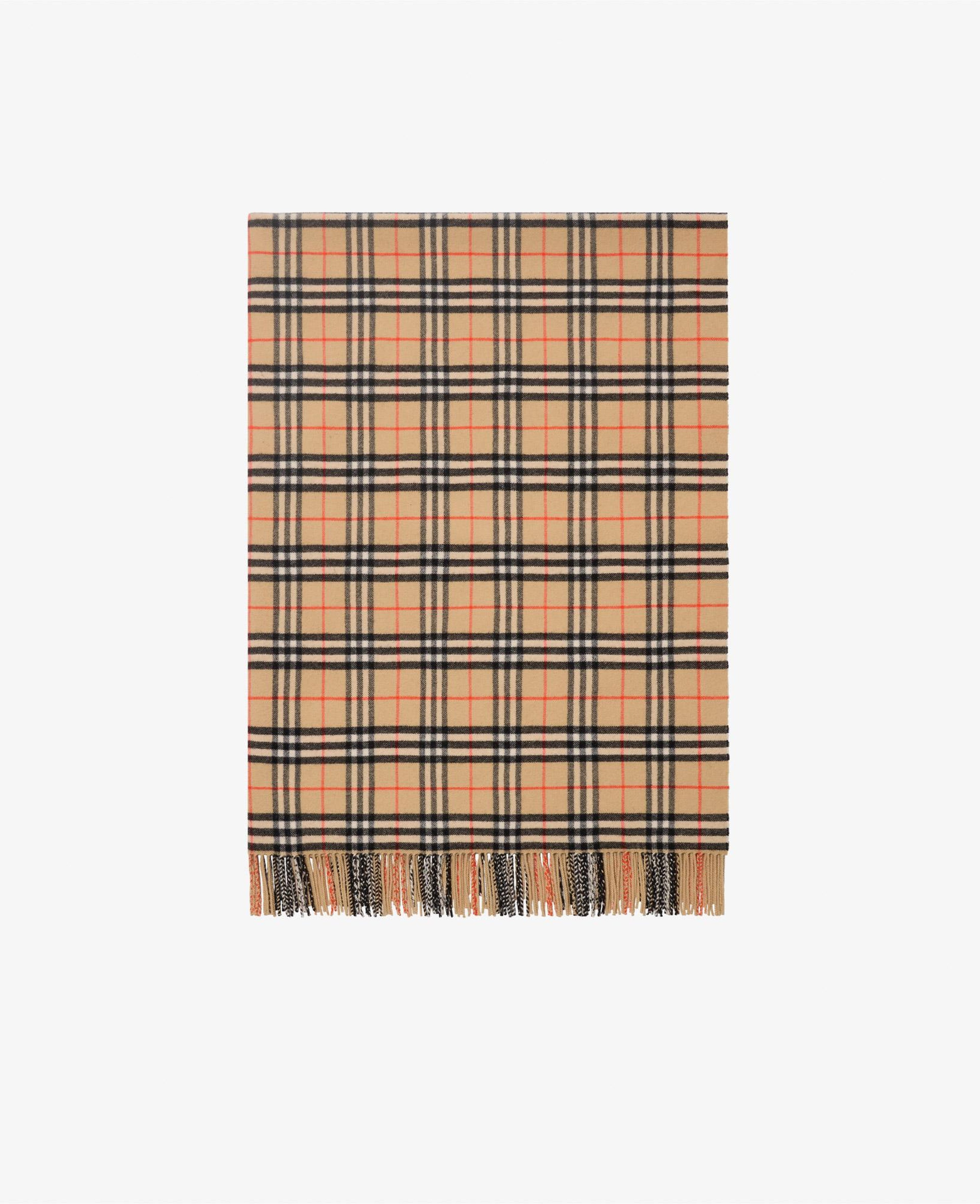 Burberry Hm Check Wool Cashmere Blanket Kadın Bej Battaniye