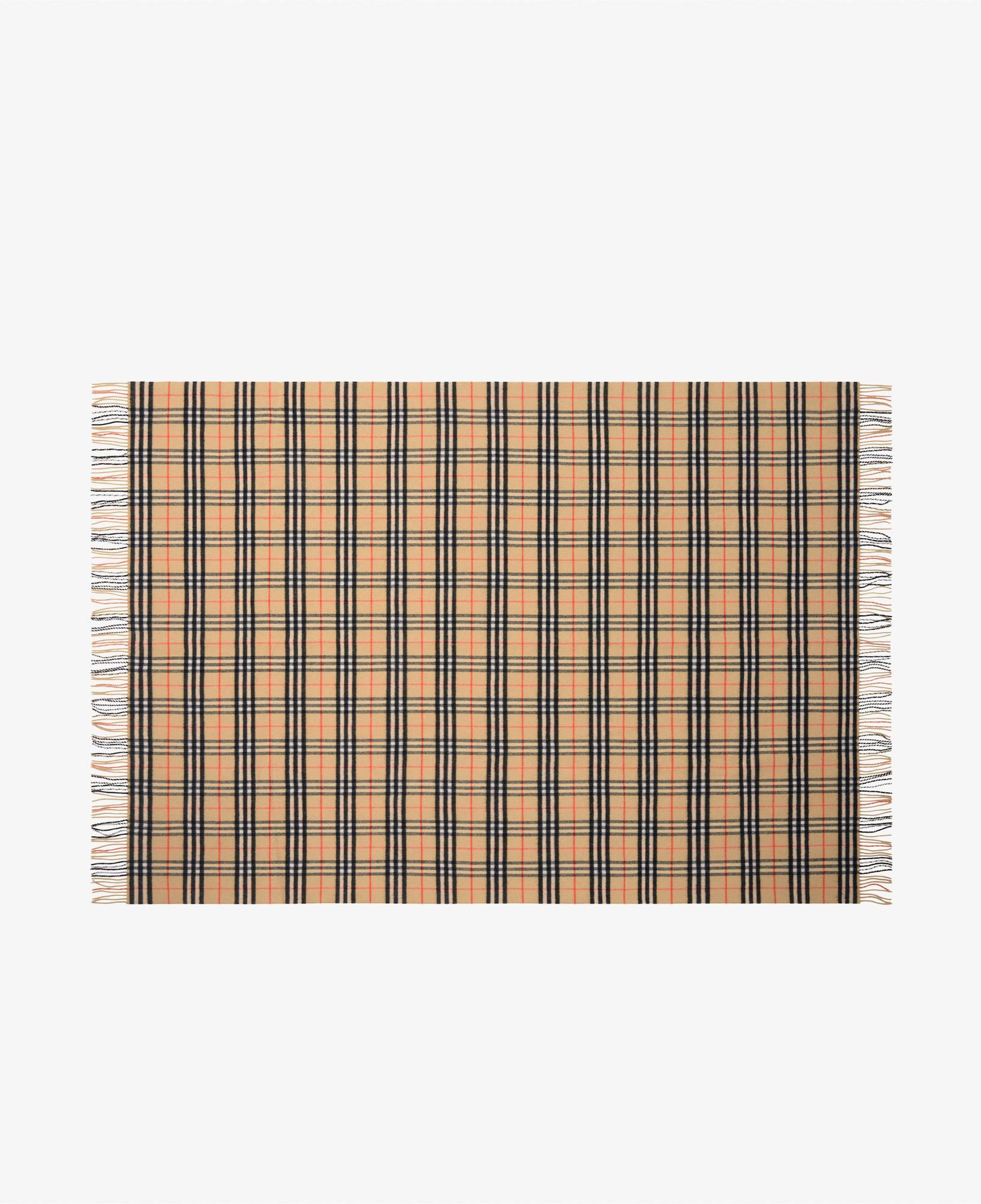 Burberry Hm Check Wool Cashmere Blanket Kadın Bej Battaniye