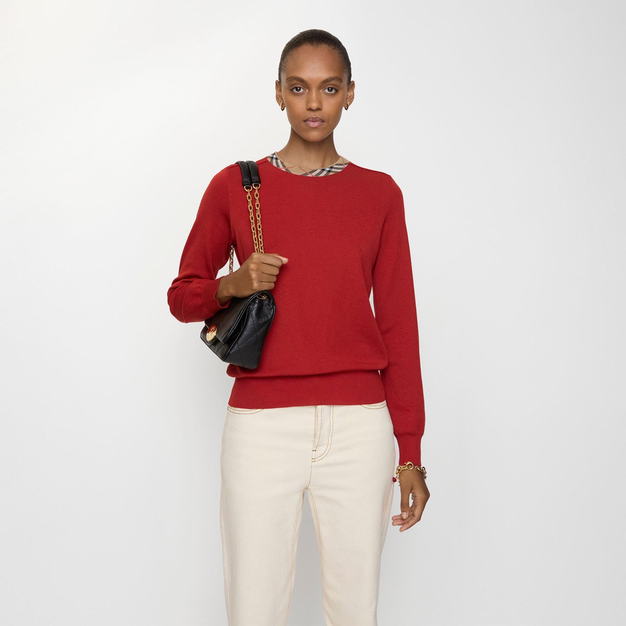 Burberry Mary Ct Kadın Kırmızı Triko