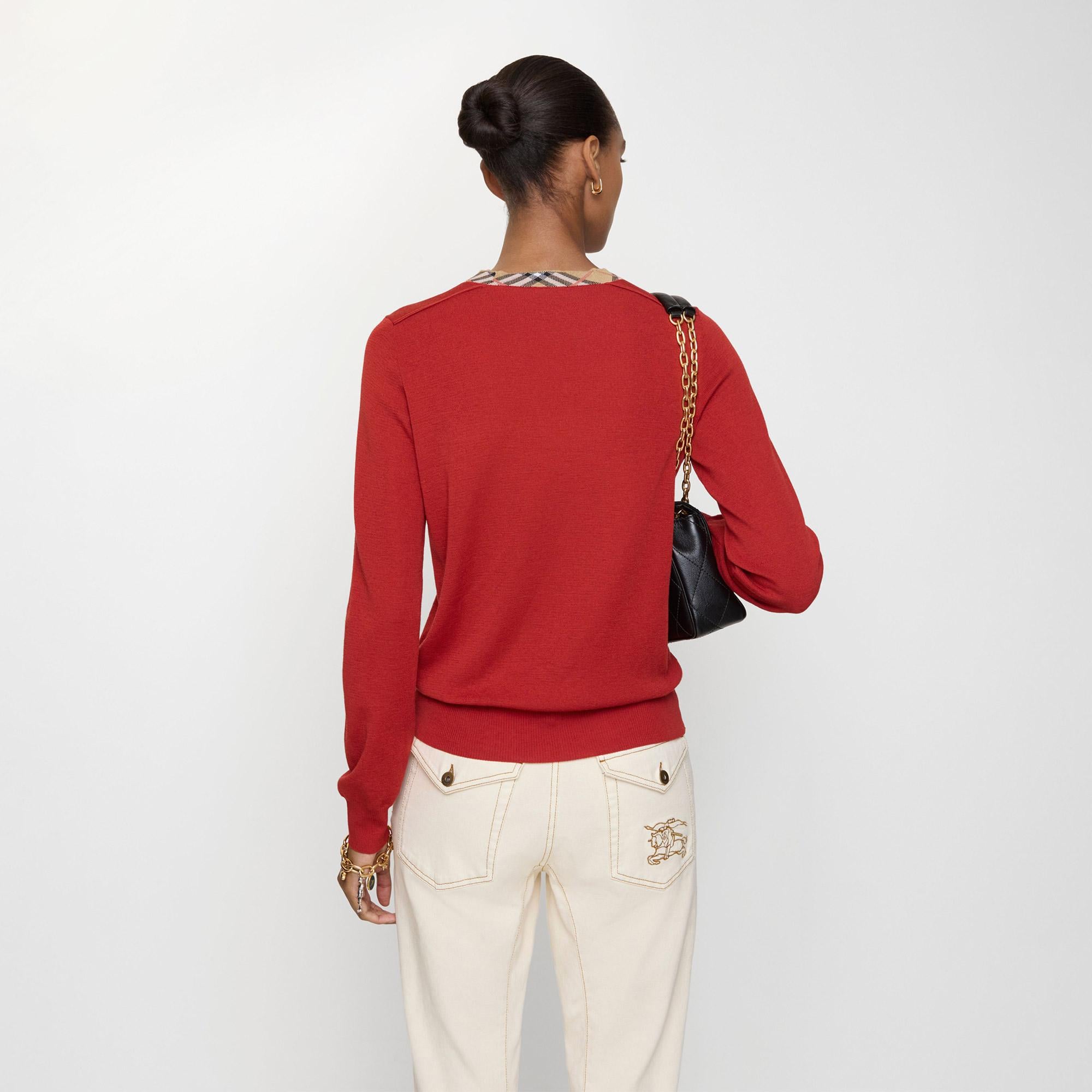 Burberry Mary Ct Kadın Kırmızı Triko