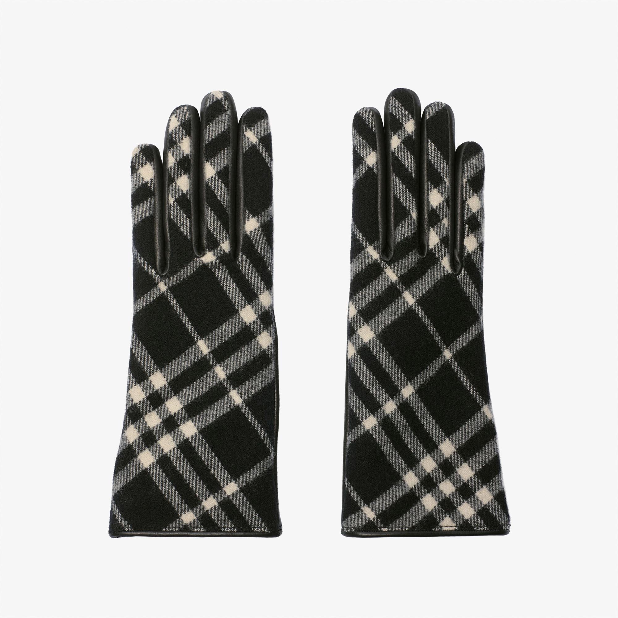 Burberry Core Check Kadın Siyah Eldiven