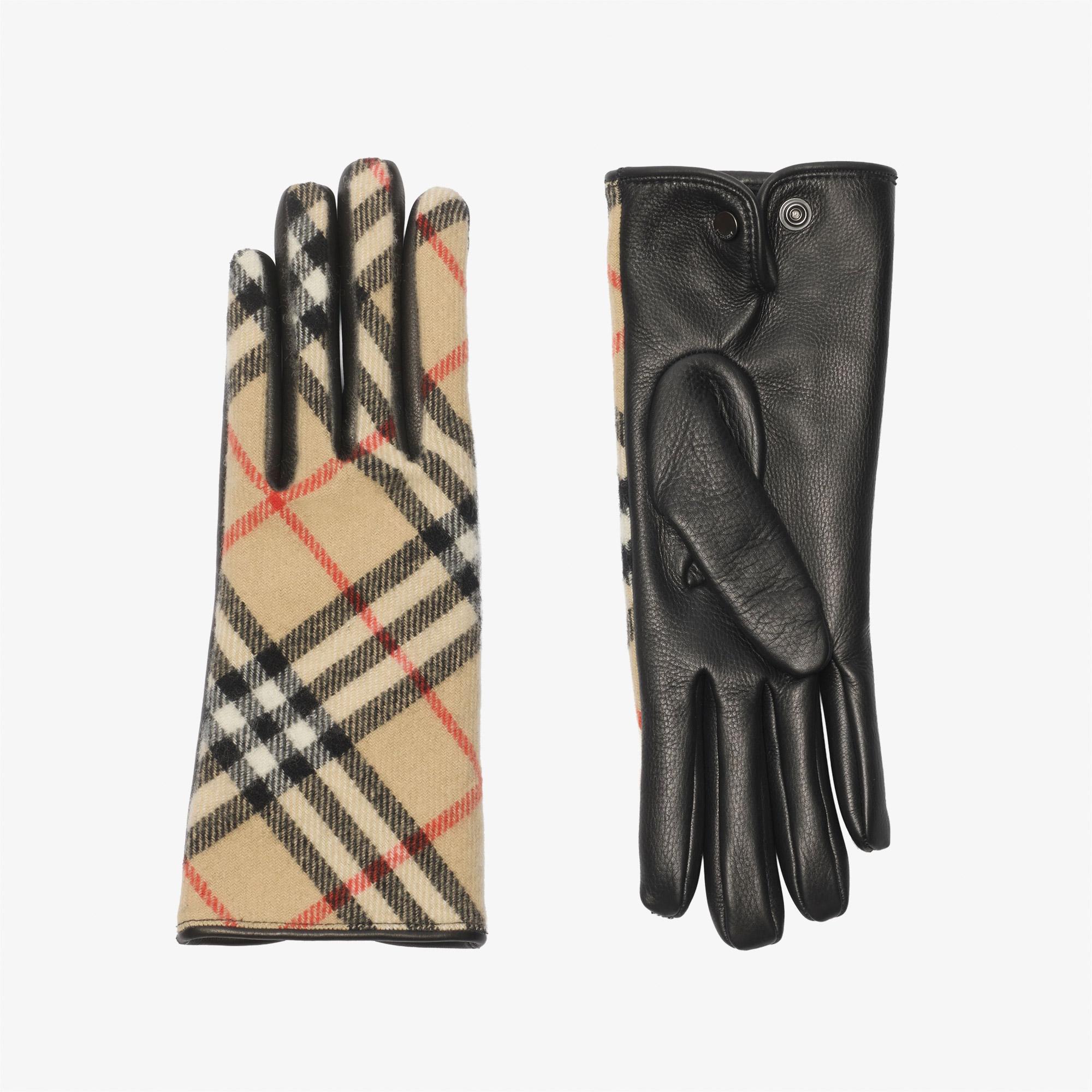 Burberry Core Check Kadın Bej Eldiven