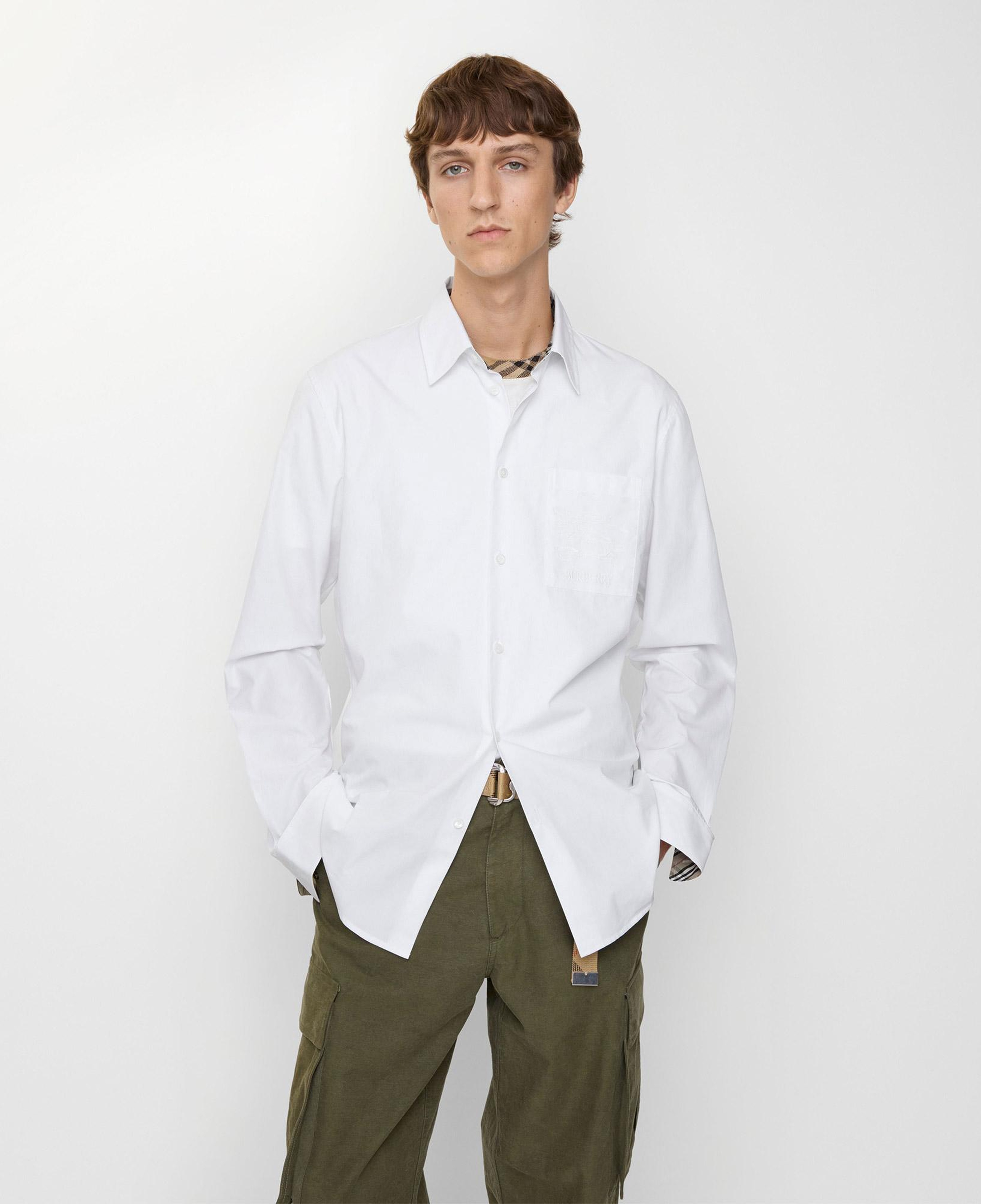 Burberry Sebastien Erkek Beyaz Gömlek