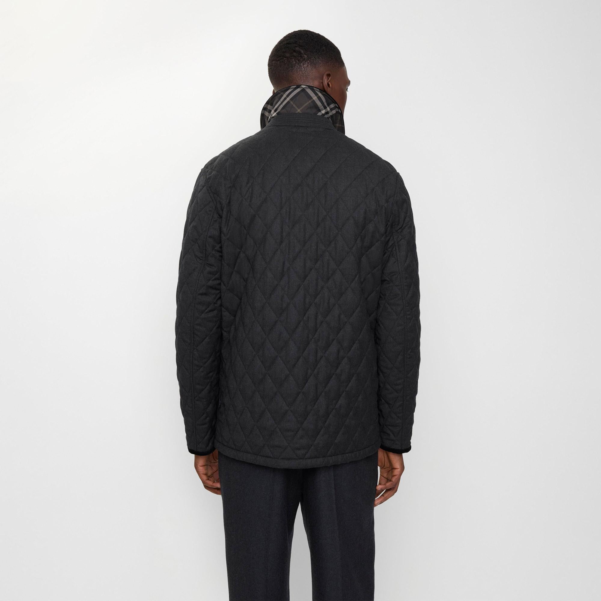 Burberry Haddington Erkek Gri Mont