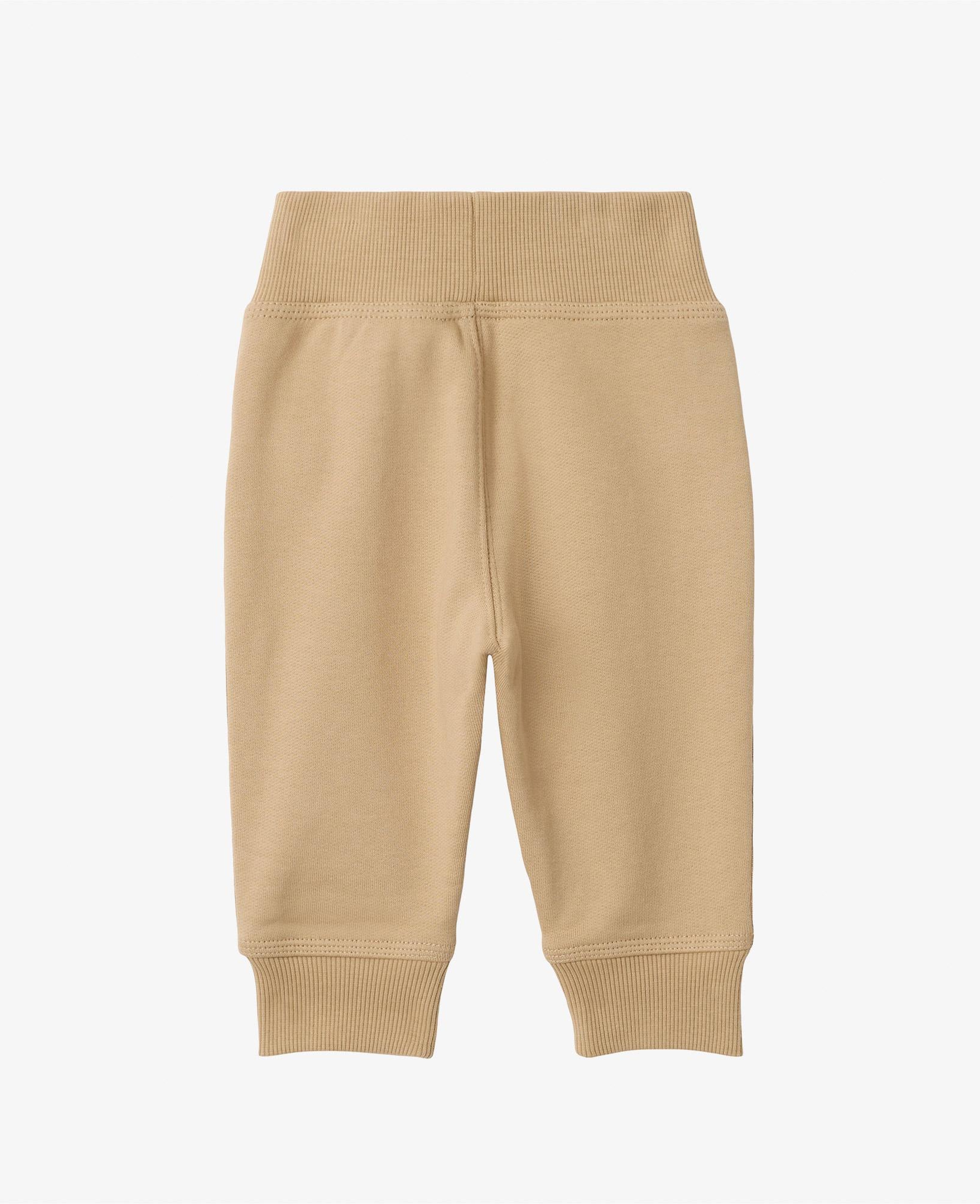 Burberry Jackson Check Trim Cotton Çocuk Bej Eşofman Altı