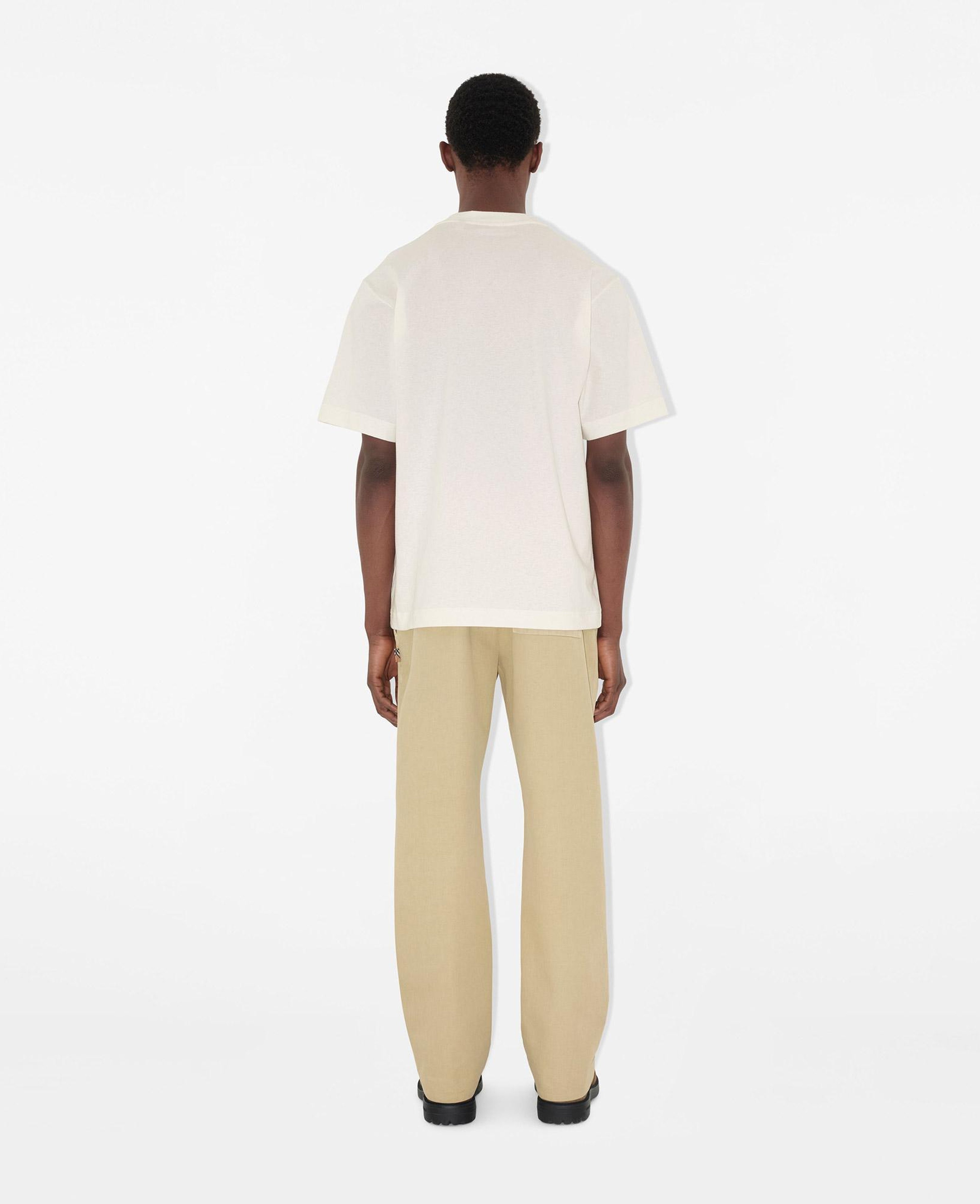 Burberry Ryan Cross Stitch Cotton Erkek Beyaz T-Shirt