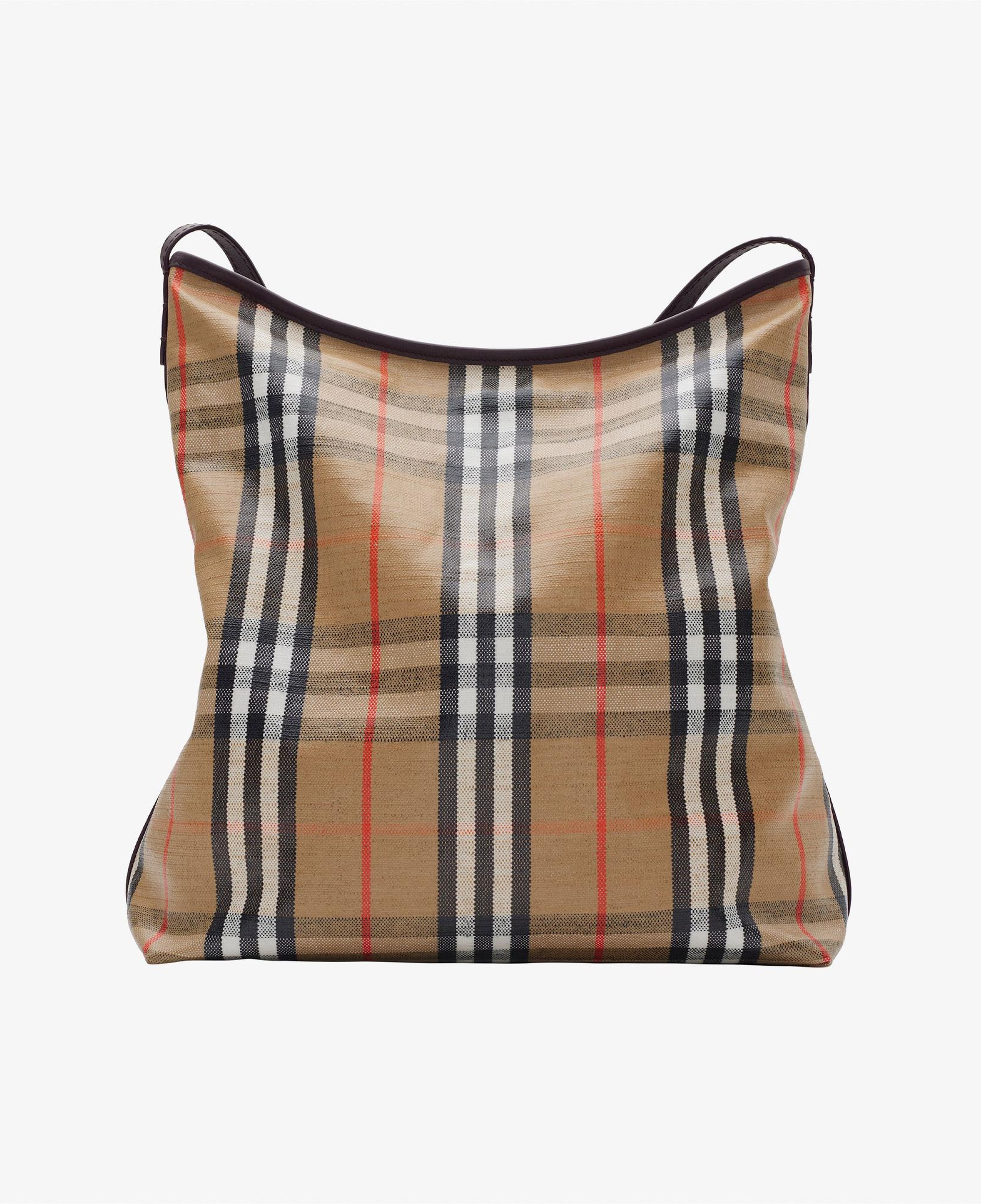 Burberry Highlands Kadın Bej Keten Omuz Çantası