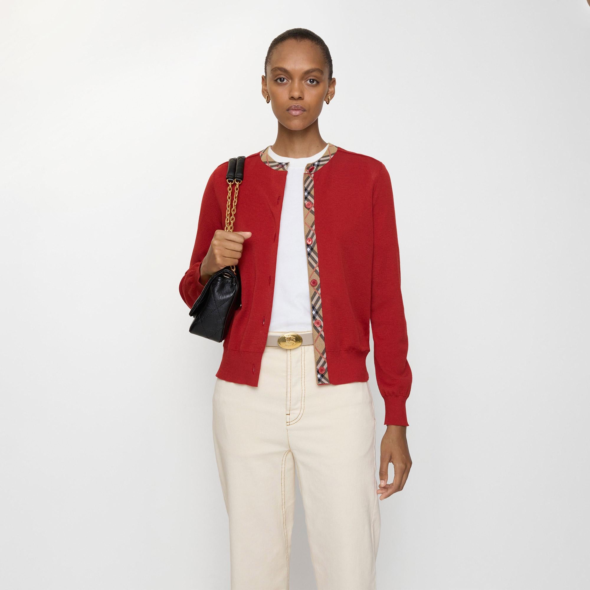 Burberry Margot Ct Kadın Kırmızı Hırka
