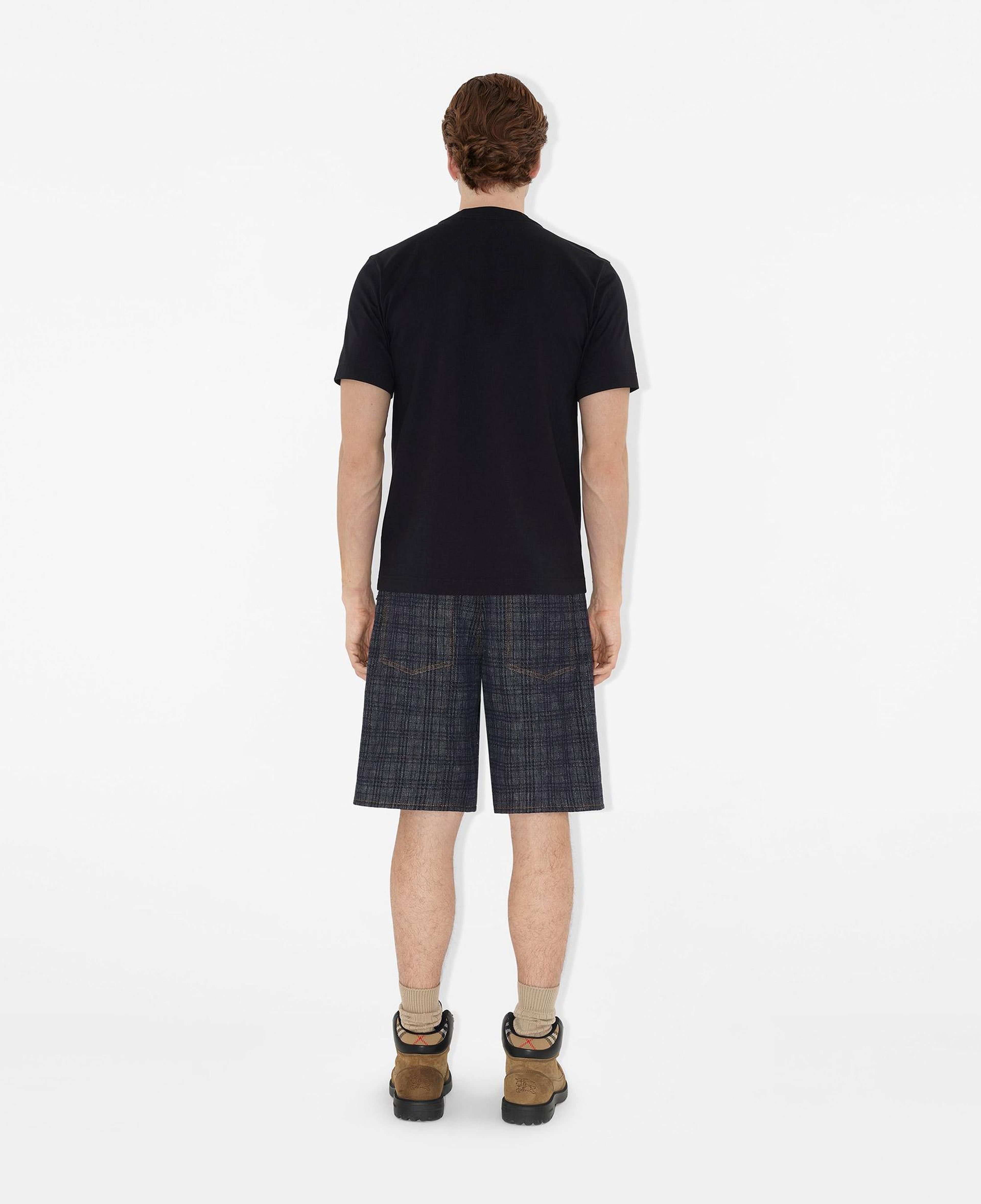 Burberry Seth Knight Stamp Cotton Erkek Siyah T-Shirt