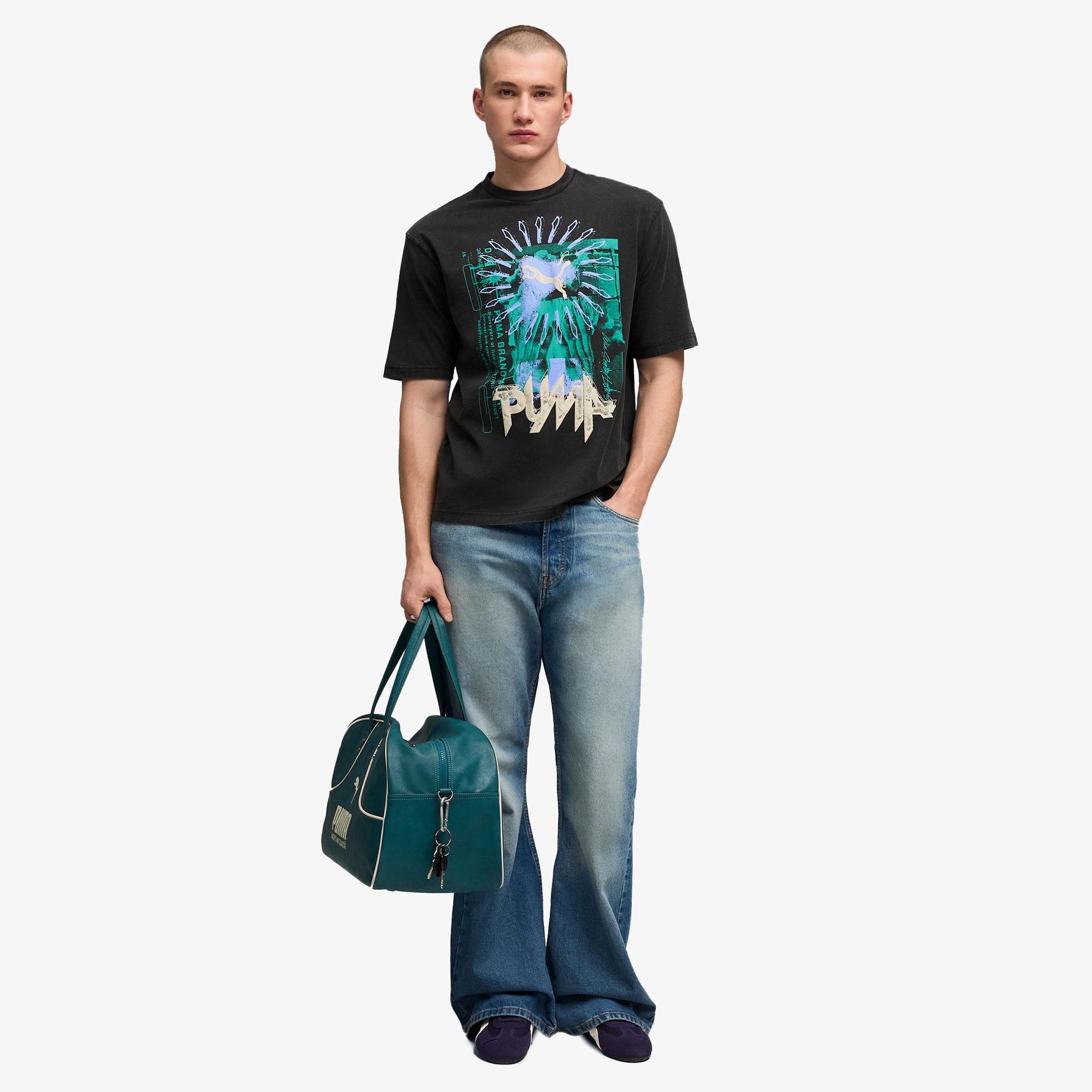 Puma Graphic  Erkek Siyah T-Shirt