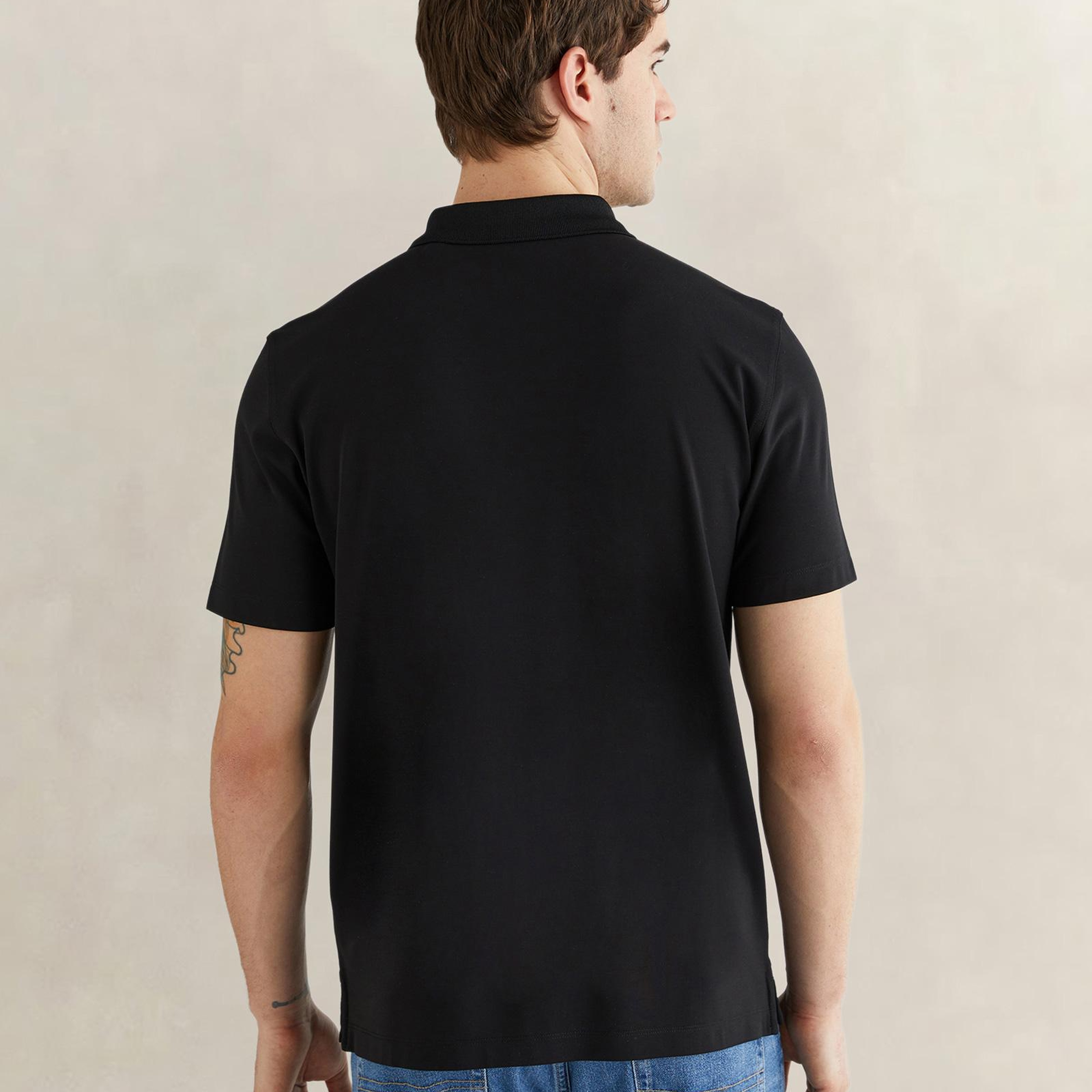 GANT Erkek Siyah Regular Fit Logolu Polo Yaka T-Shirt