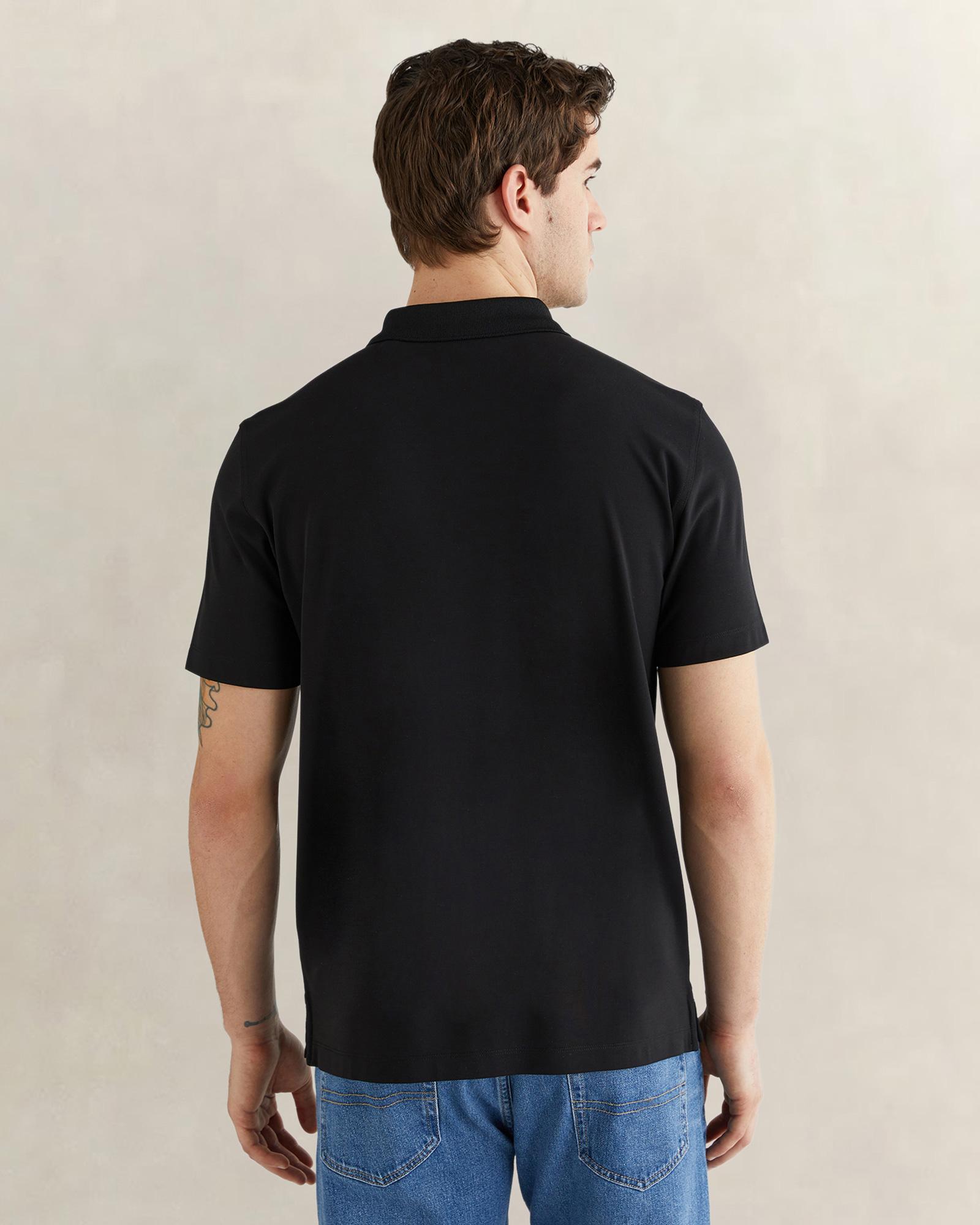 GANT Erkek Siyah Regular Fit Logolu Polo Yaka T-Shirt
