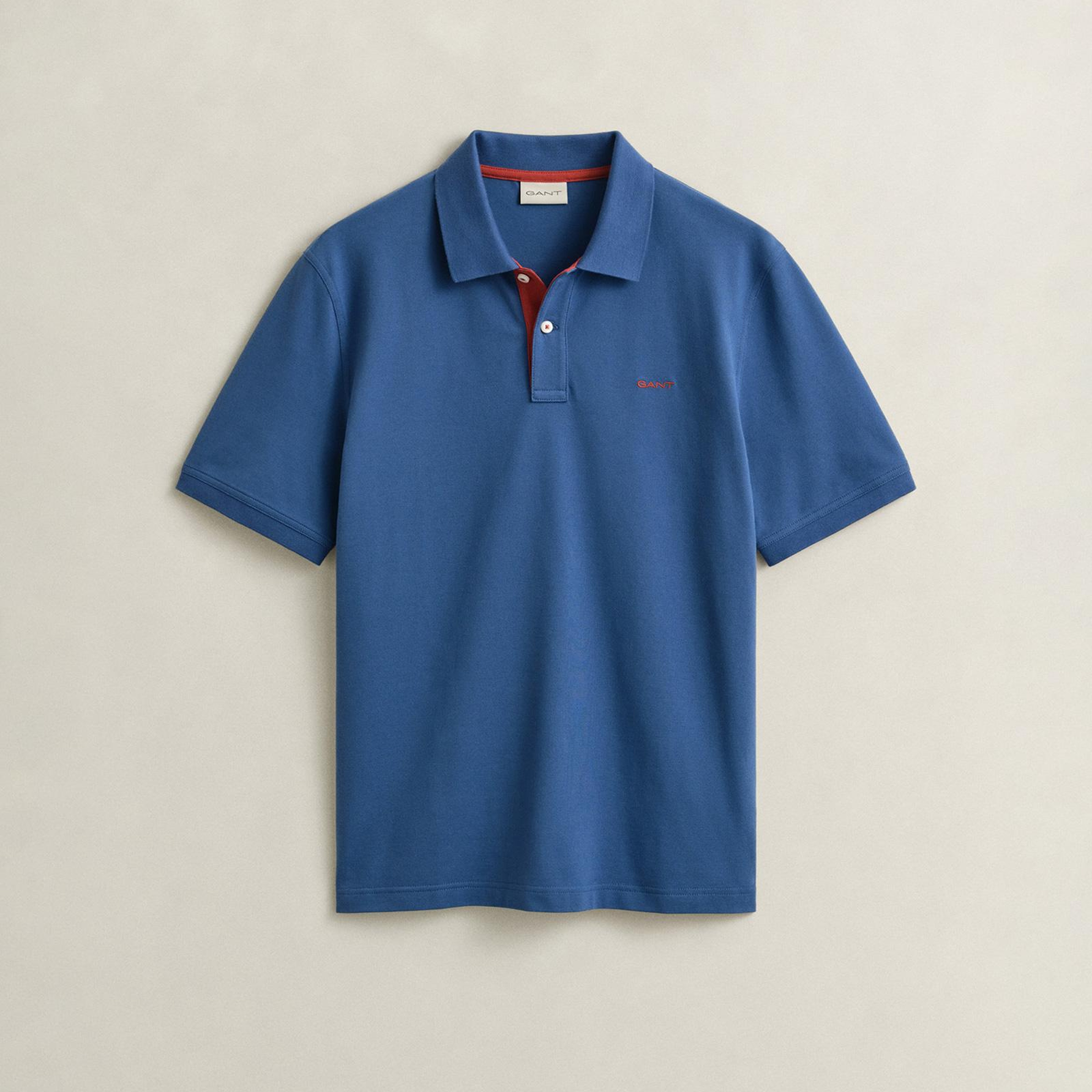 GANT Erkek Mavi Regular Fit Polo Yaka T-Shirt