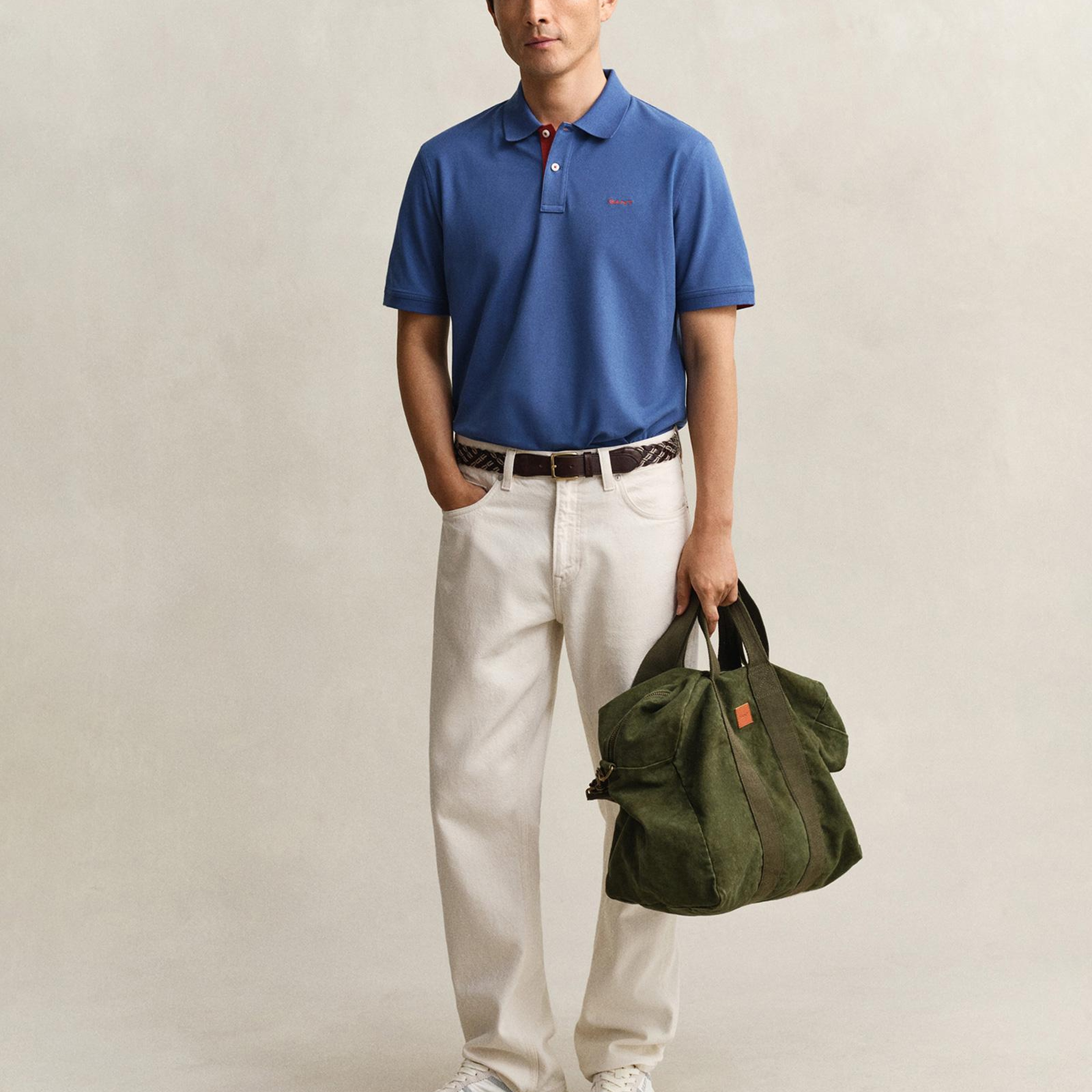 GANT Erkek Mavi Regular Fit Polo Yaka T-Shirt