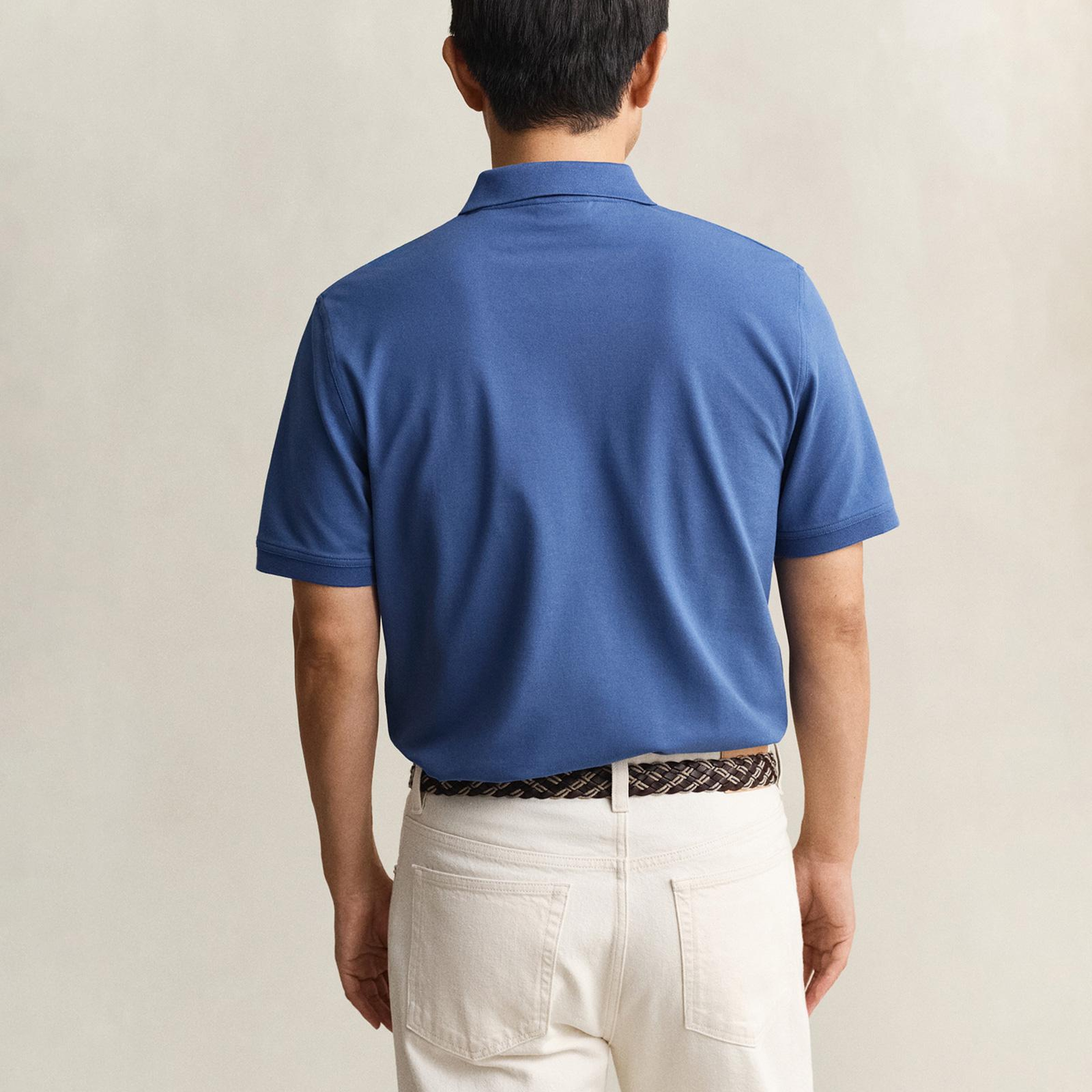 GANT Erkek Mavi Regular Fit Polo Yaka T-Shirt
