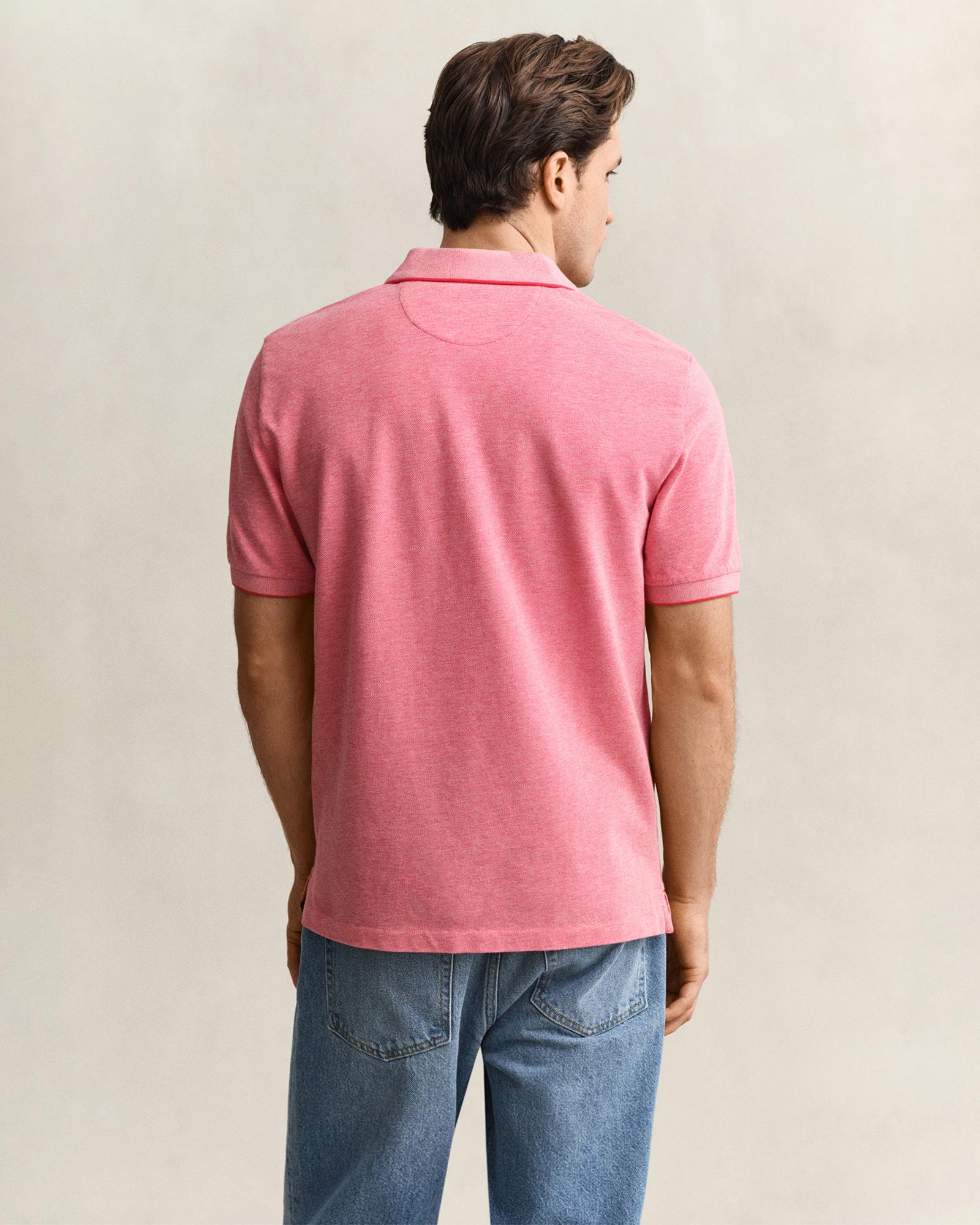 GANT Erkek Kırmızı Regular Fit Polo Yaka T-Shirt