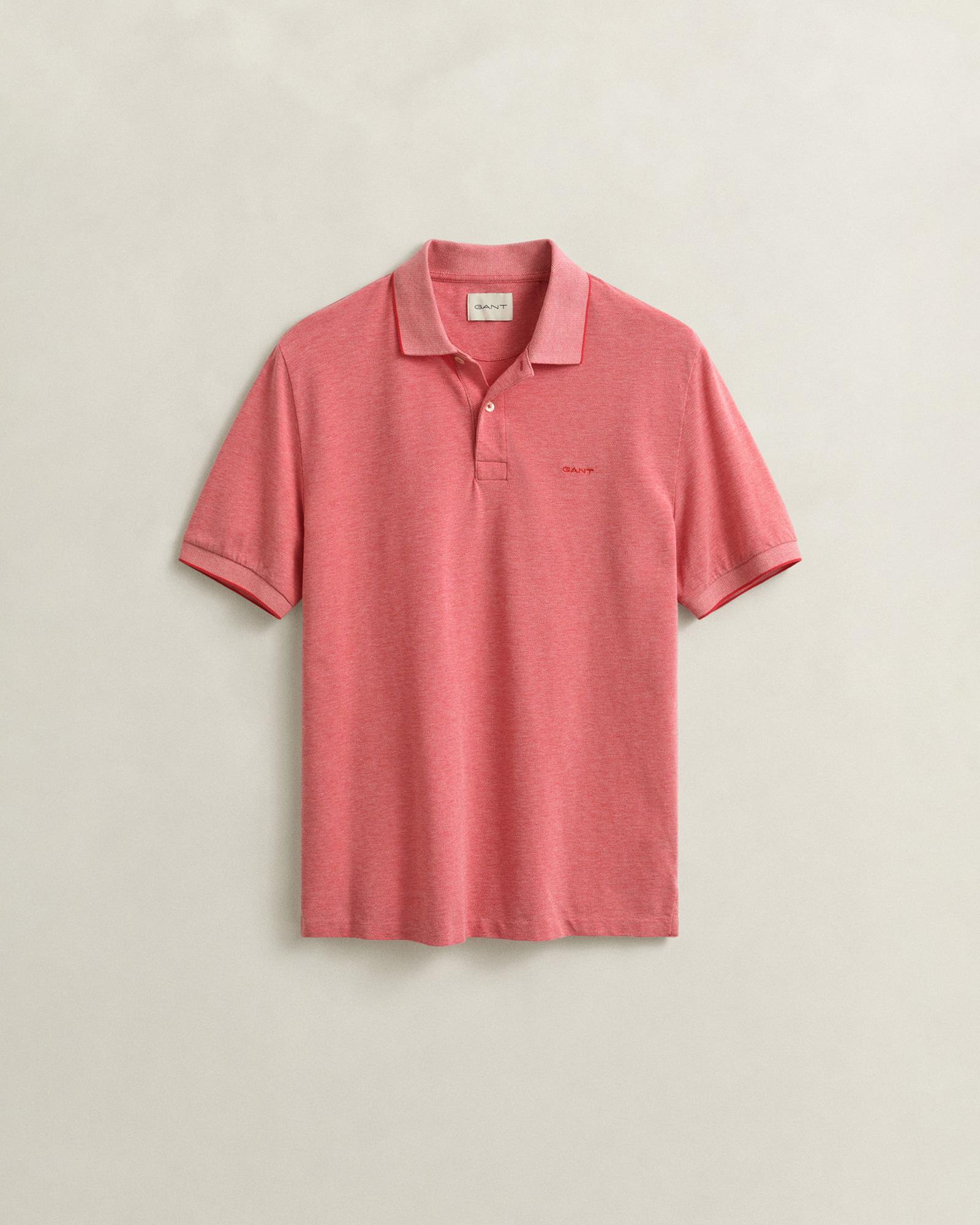 GANT Erkek Kırmızı Regular Fit Polo Yaka T-Shirt