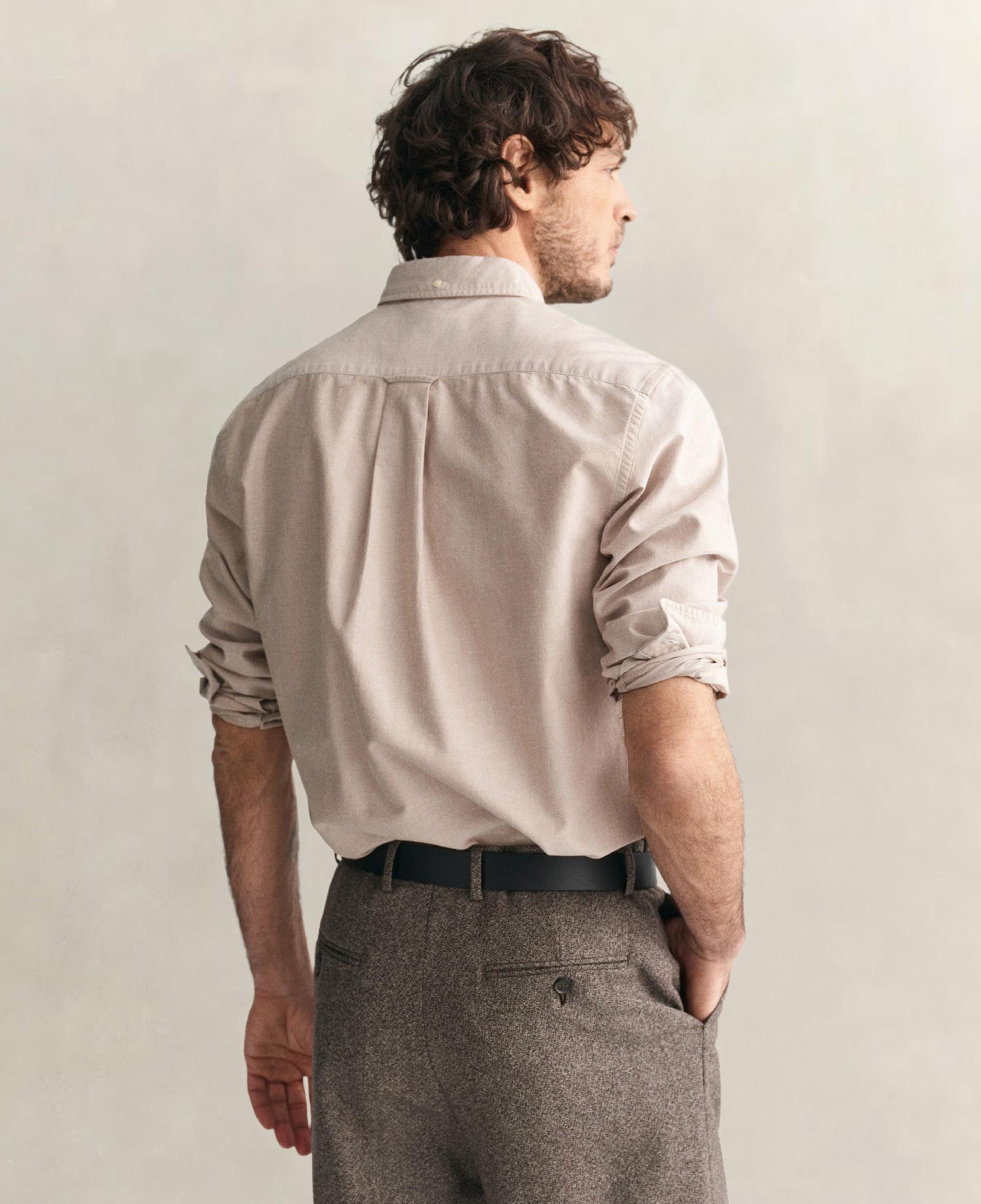 GANT Erkek Kahverengi Regular Fit Düğmeli Yaka Oxford Gömlek