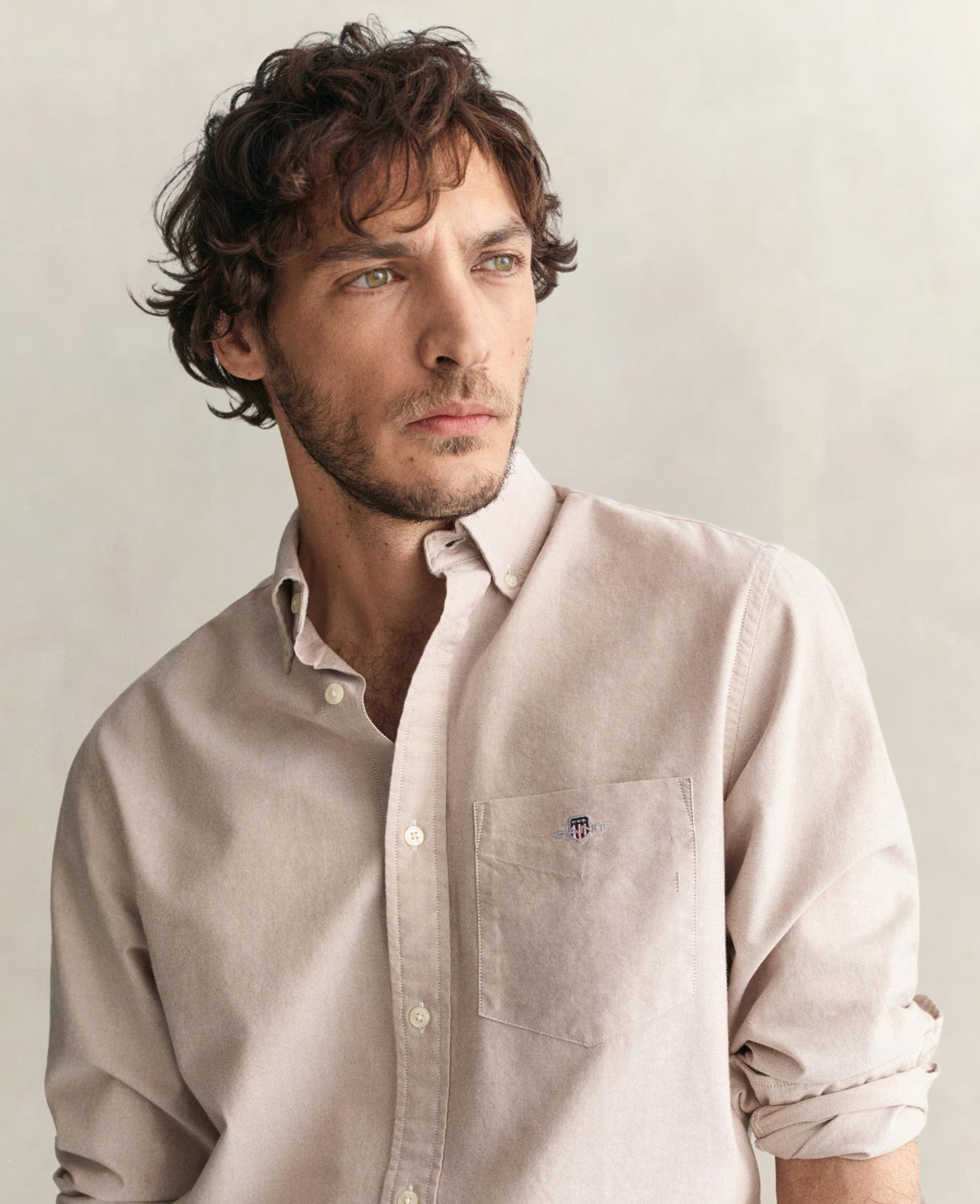 GANT Erkek Kahverengi Regular Fit Düğmeli Yaka Oxford Gömlek