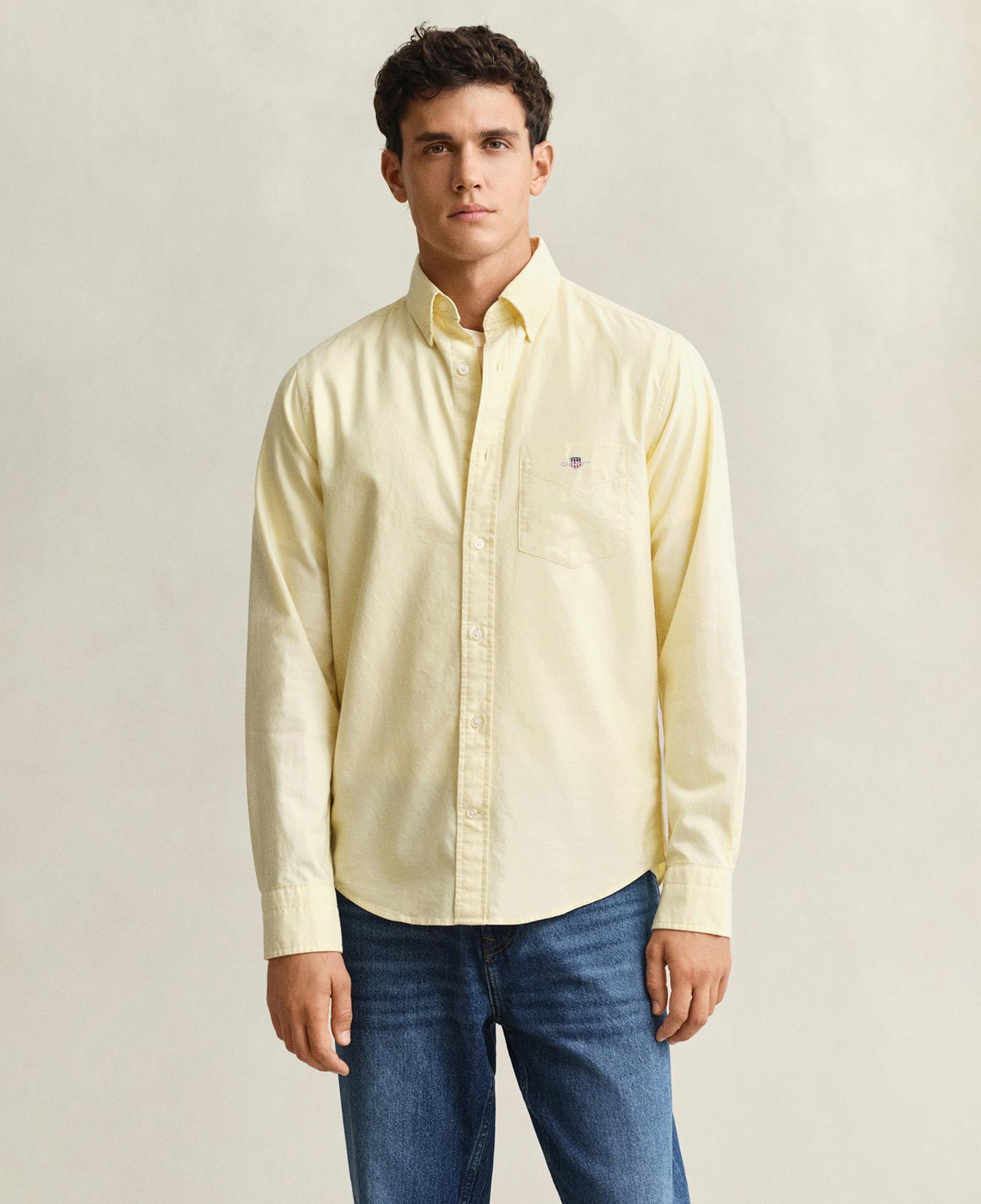 GANT Erkek Sarı Regular Fit Logolu Gömlek