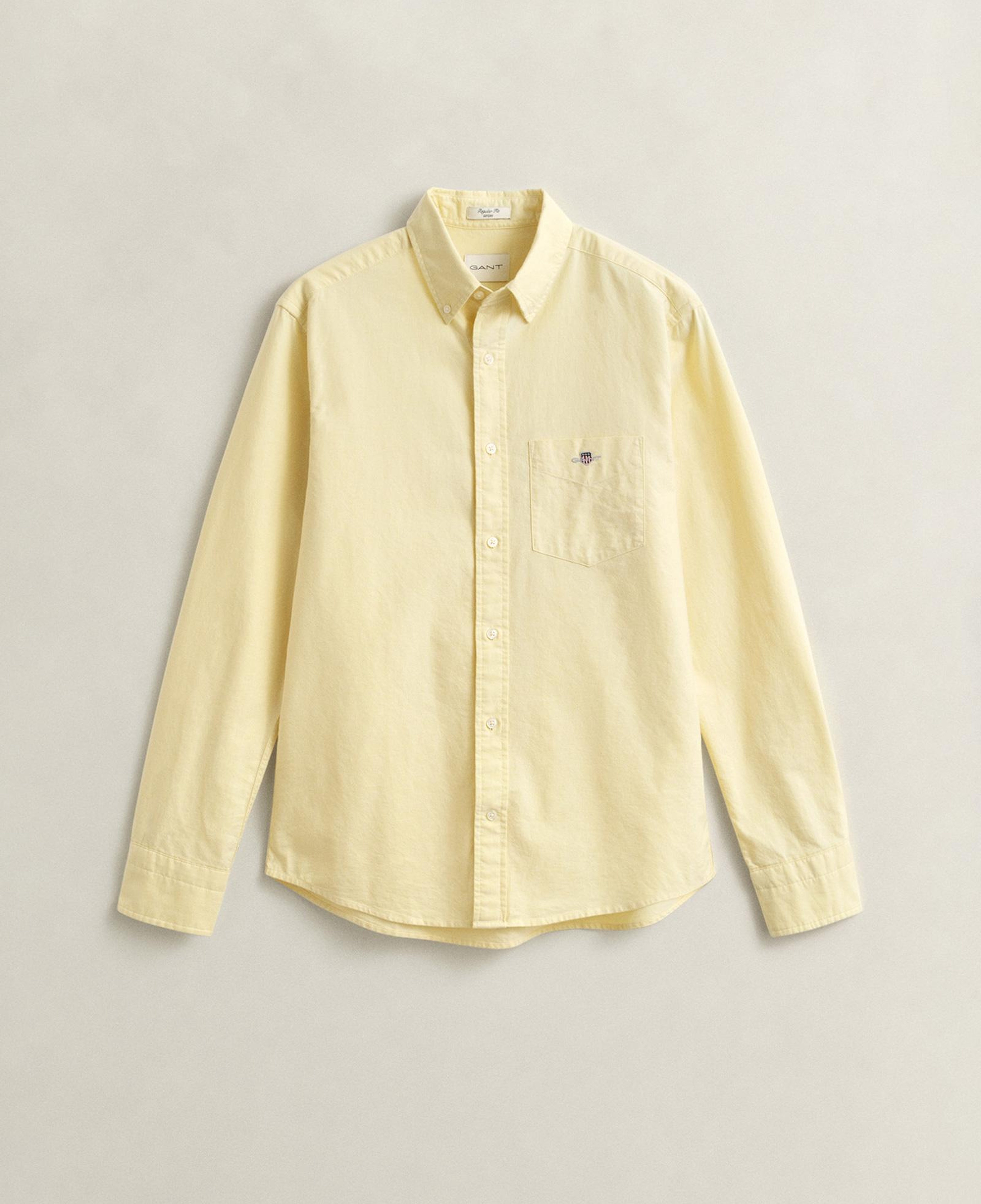 GANT Erkek Sarı Regular Fit Logolu Gömlek