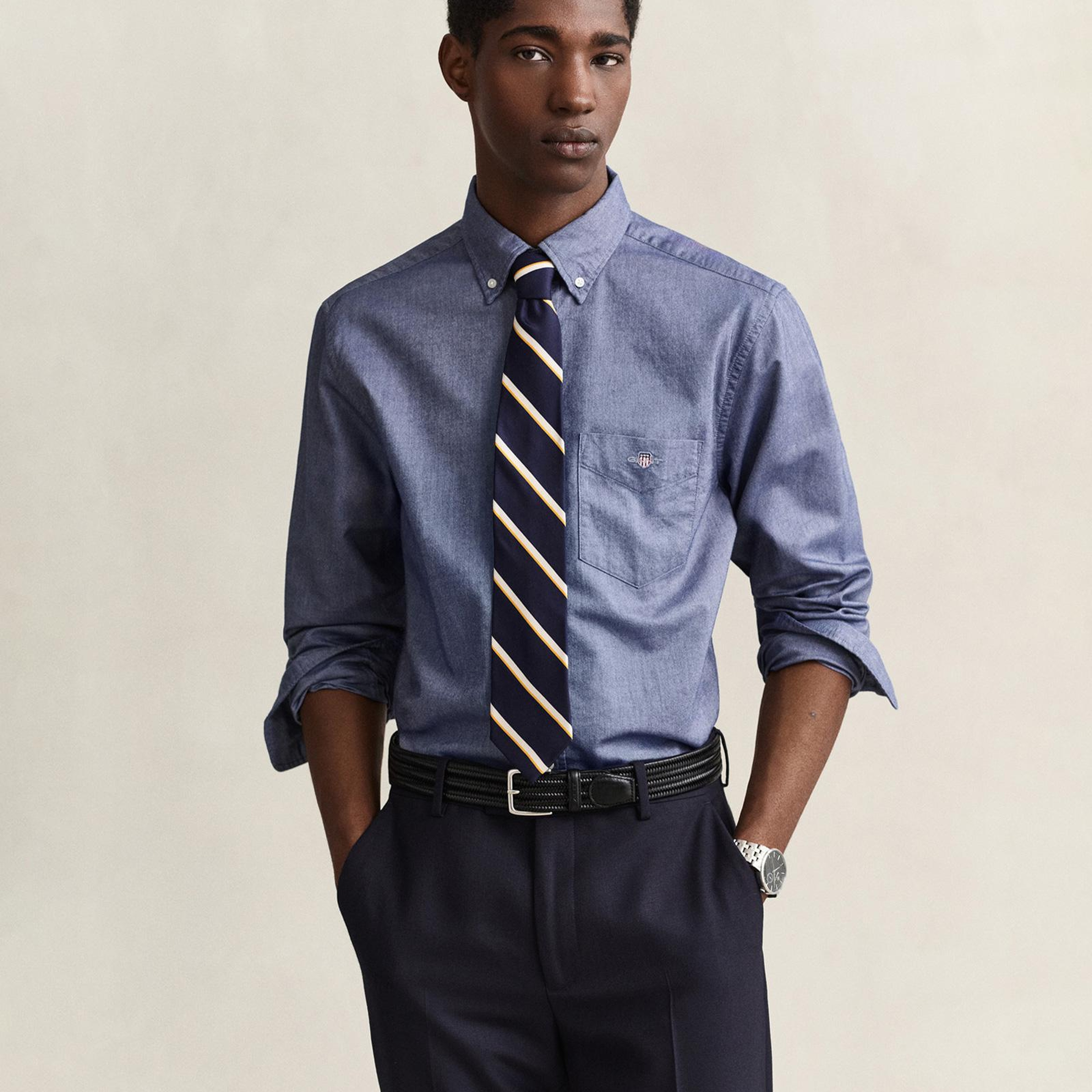 GANT Erkek Mavi Regular Fit Oxford Gömlek