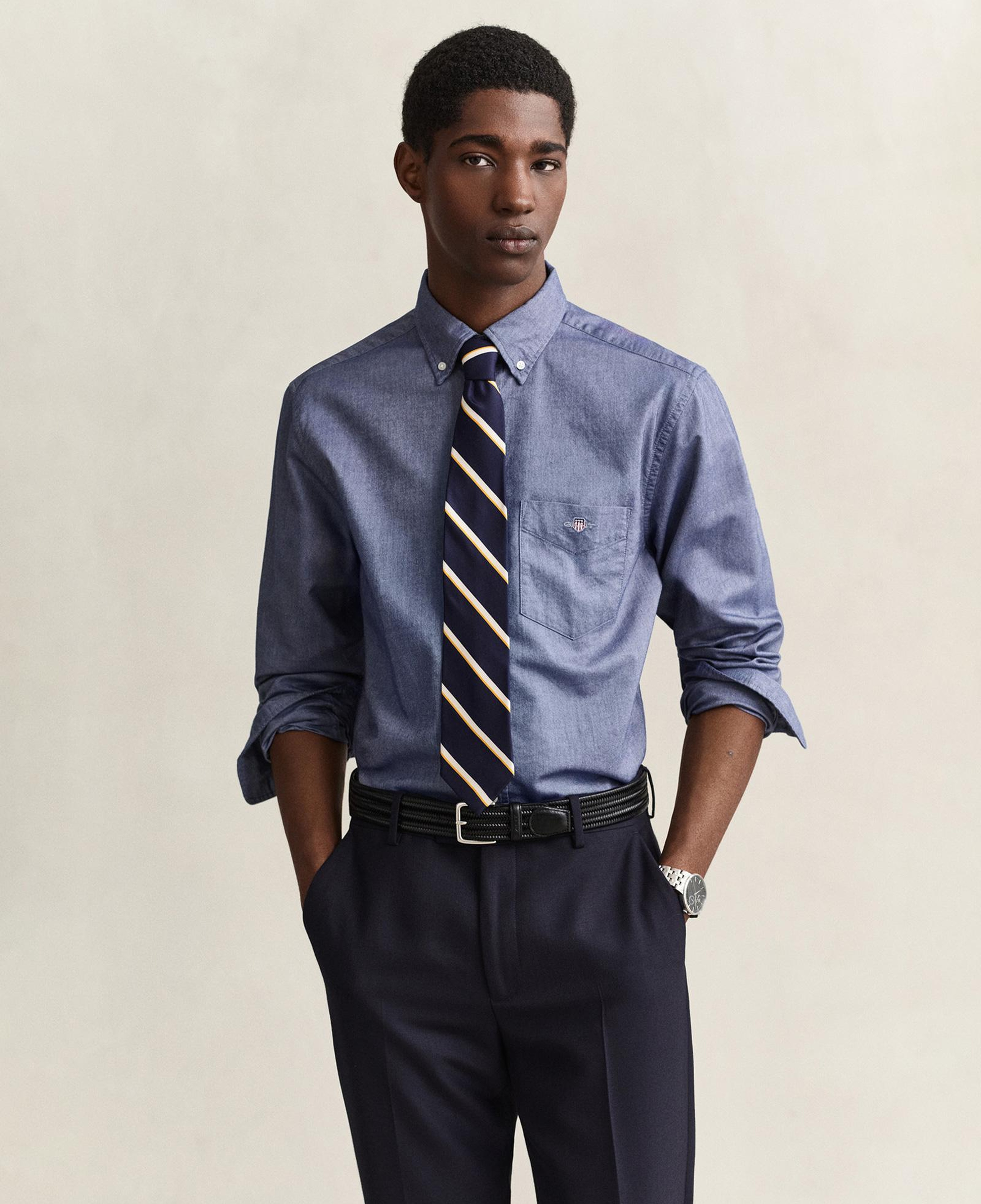 GANT Erkek Mavi Regular Fit Oxford Gömlek