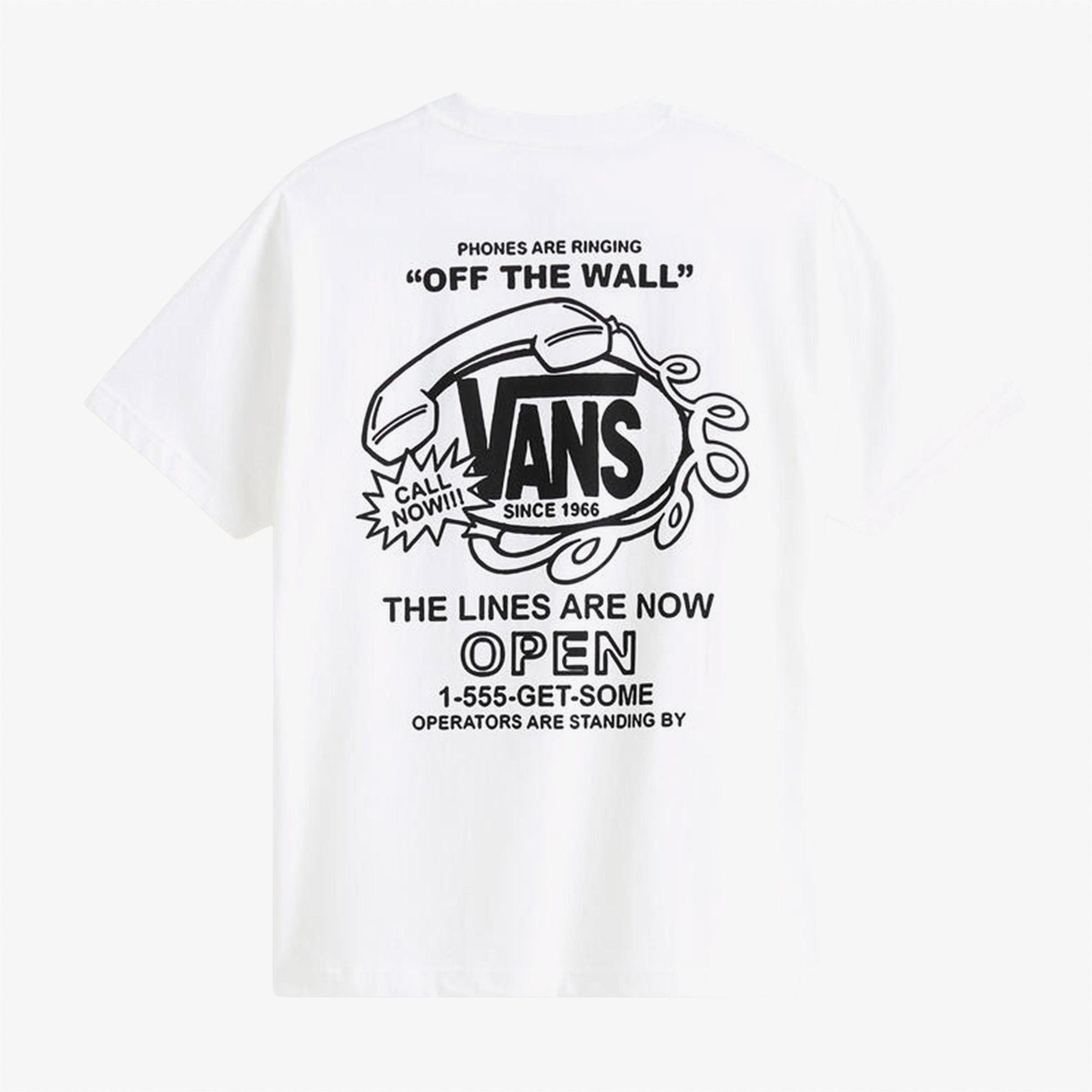 Vans Hot Lines Erkek Beyaz T-Shirt