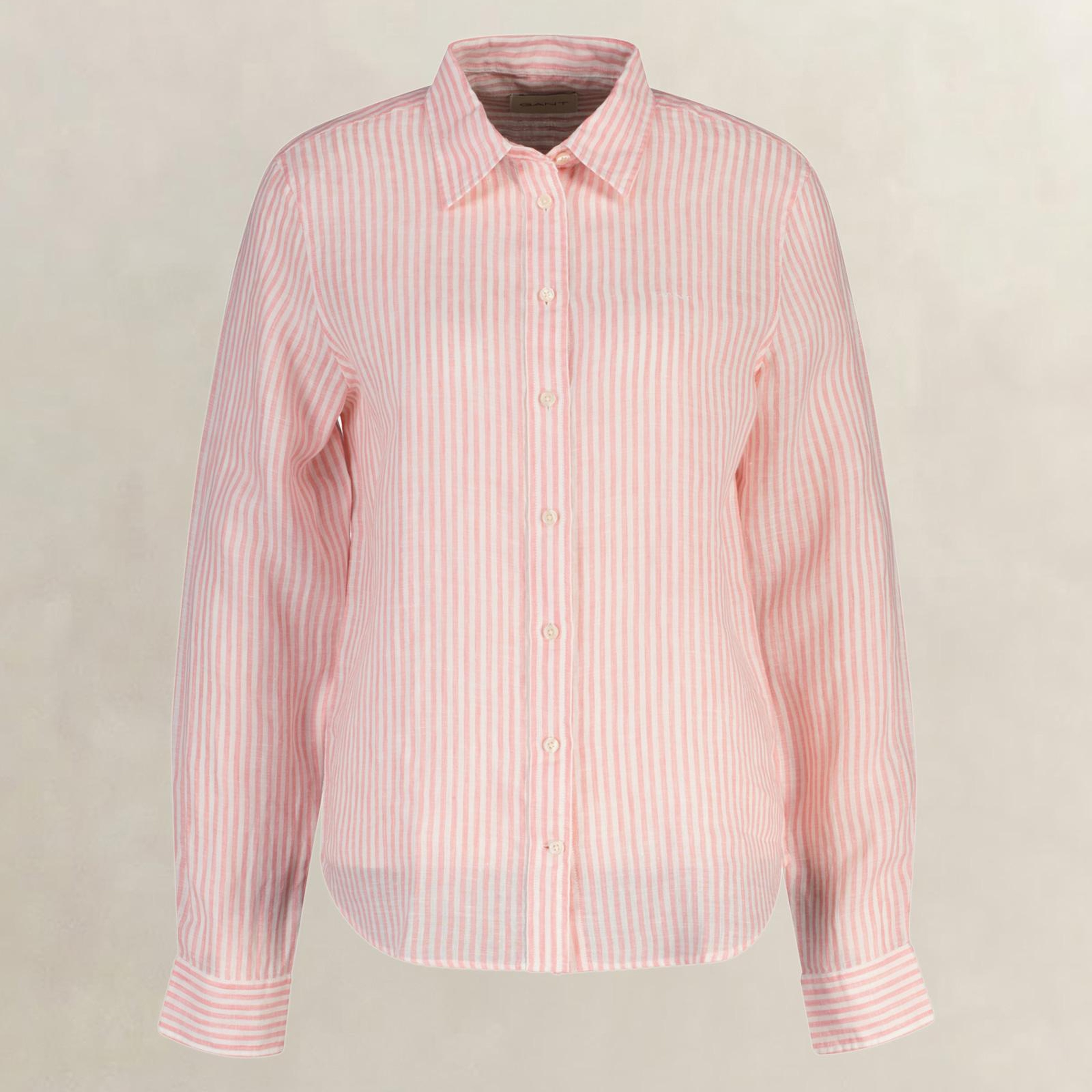 GANT Kadın Pembe Regular Fit Çizgili Gömlek
