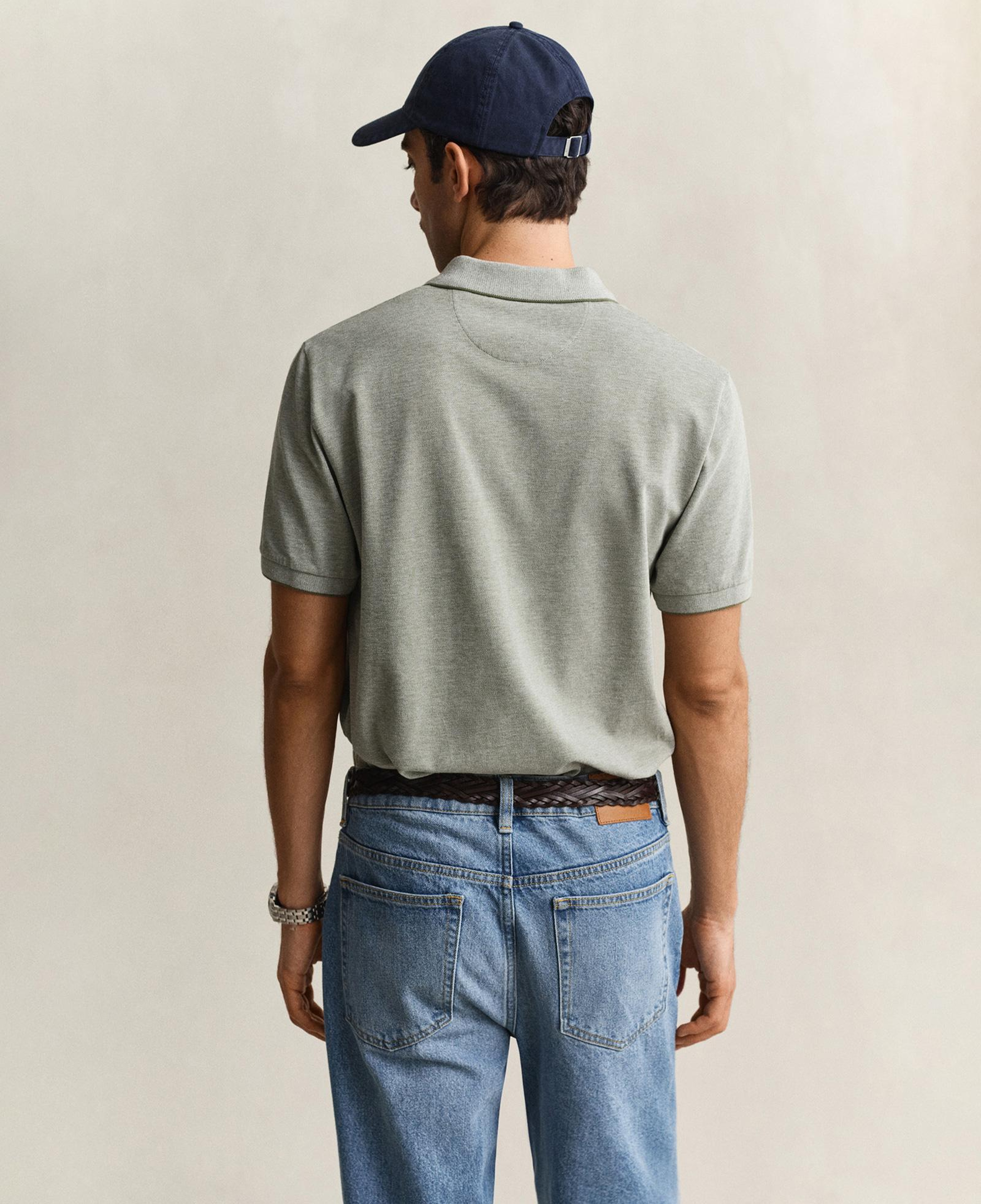GANT Erkek Yeşil Regular Fit Polo Yaka T-Shirt