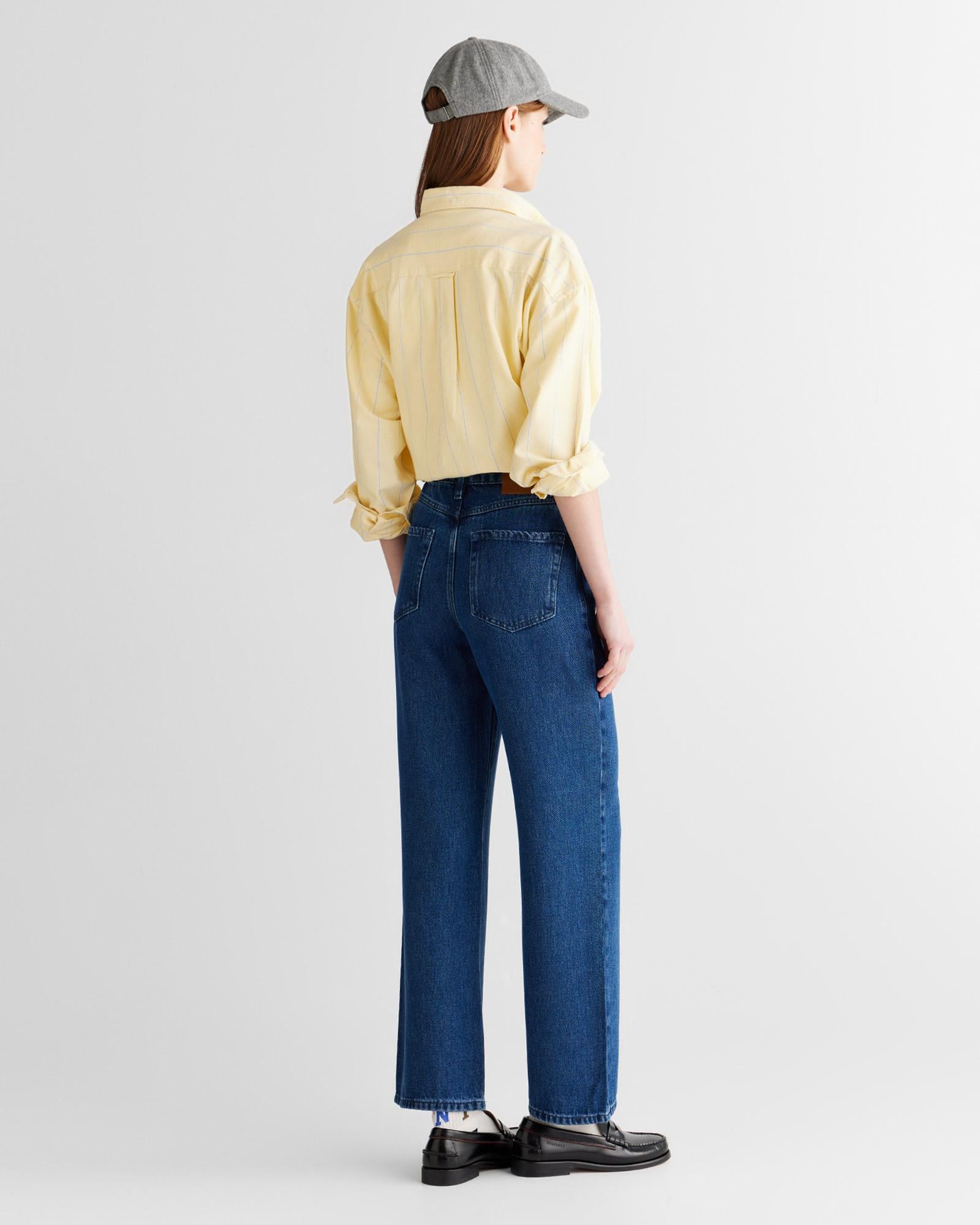 GANT Kadın Mavi Regular Fit Pantolon