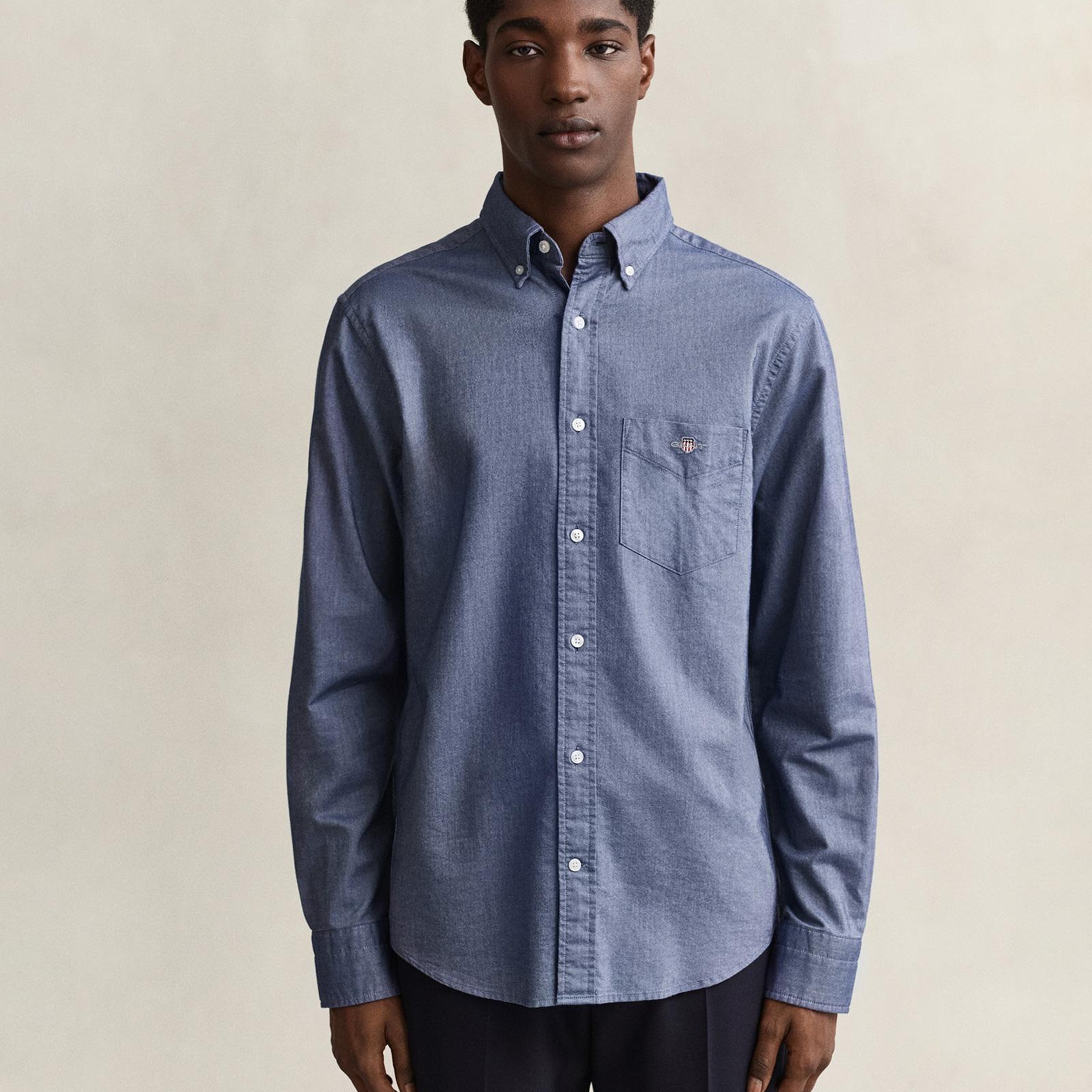 GANT Erkek Mavi Regular Fit Oxford Gömlek